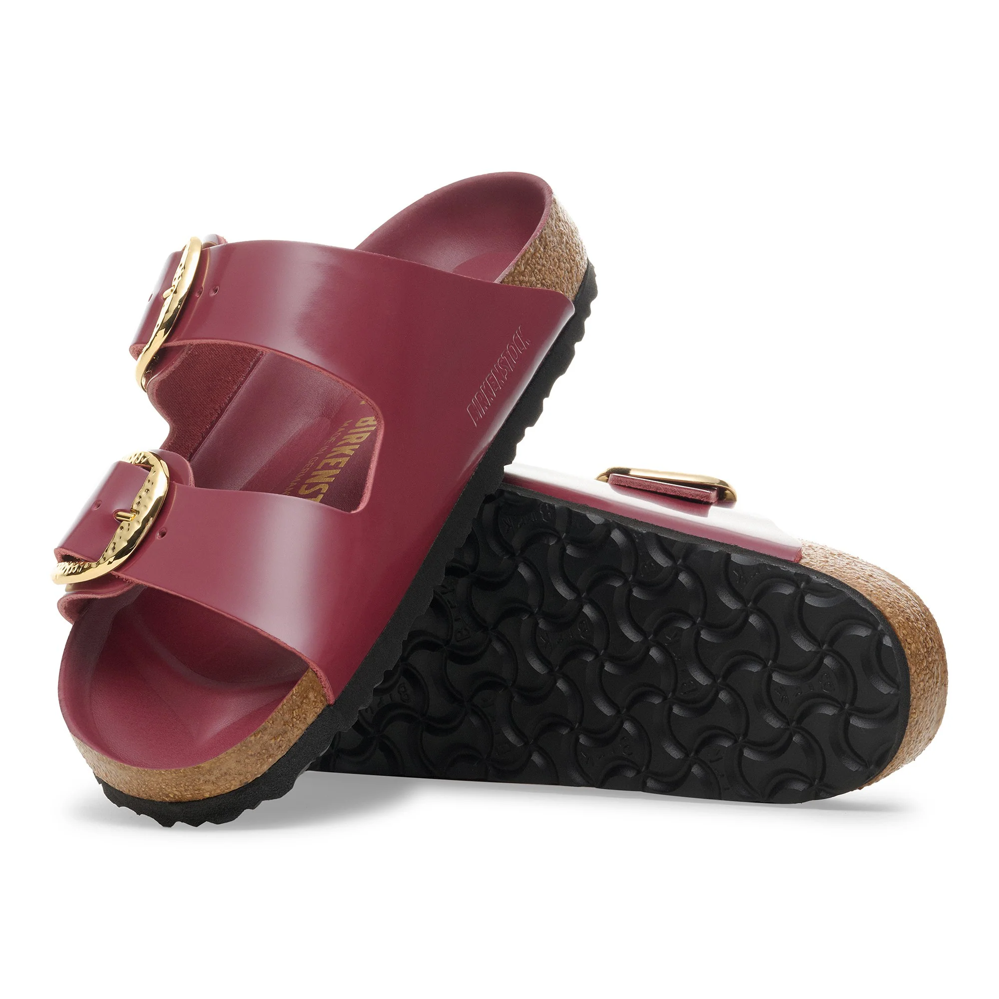 Arizona Big Buckle Natural Leather Patent Zinfandel High Shine - Image 2