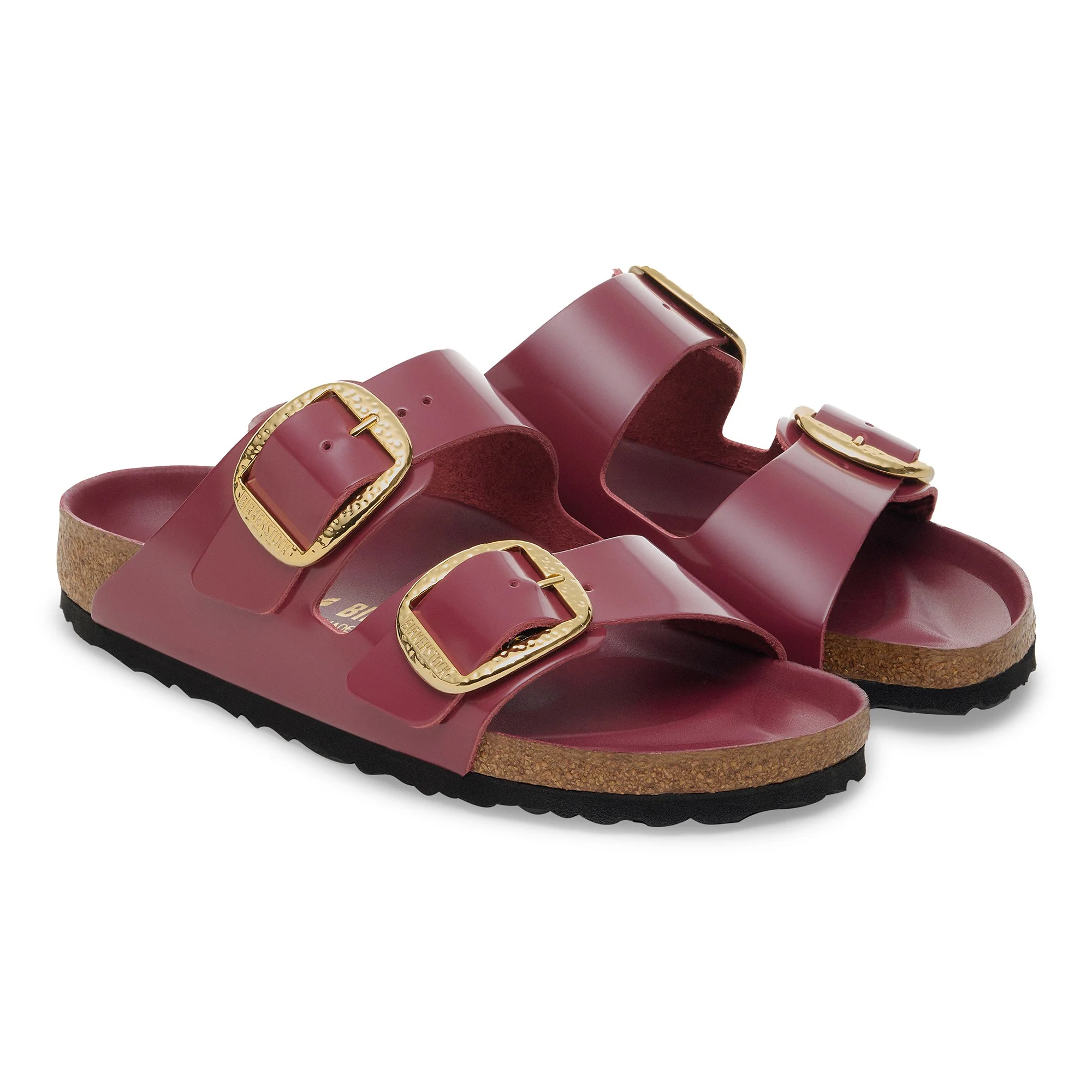 Arizona Big Buckle Natural Leather Patent Zinfandel High Shine - Image 6