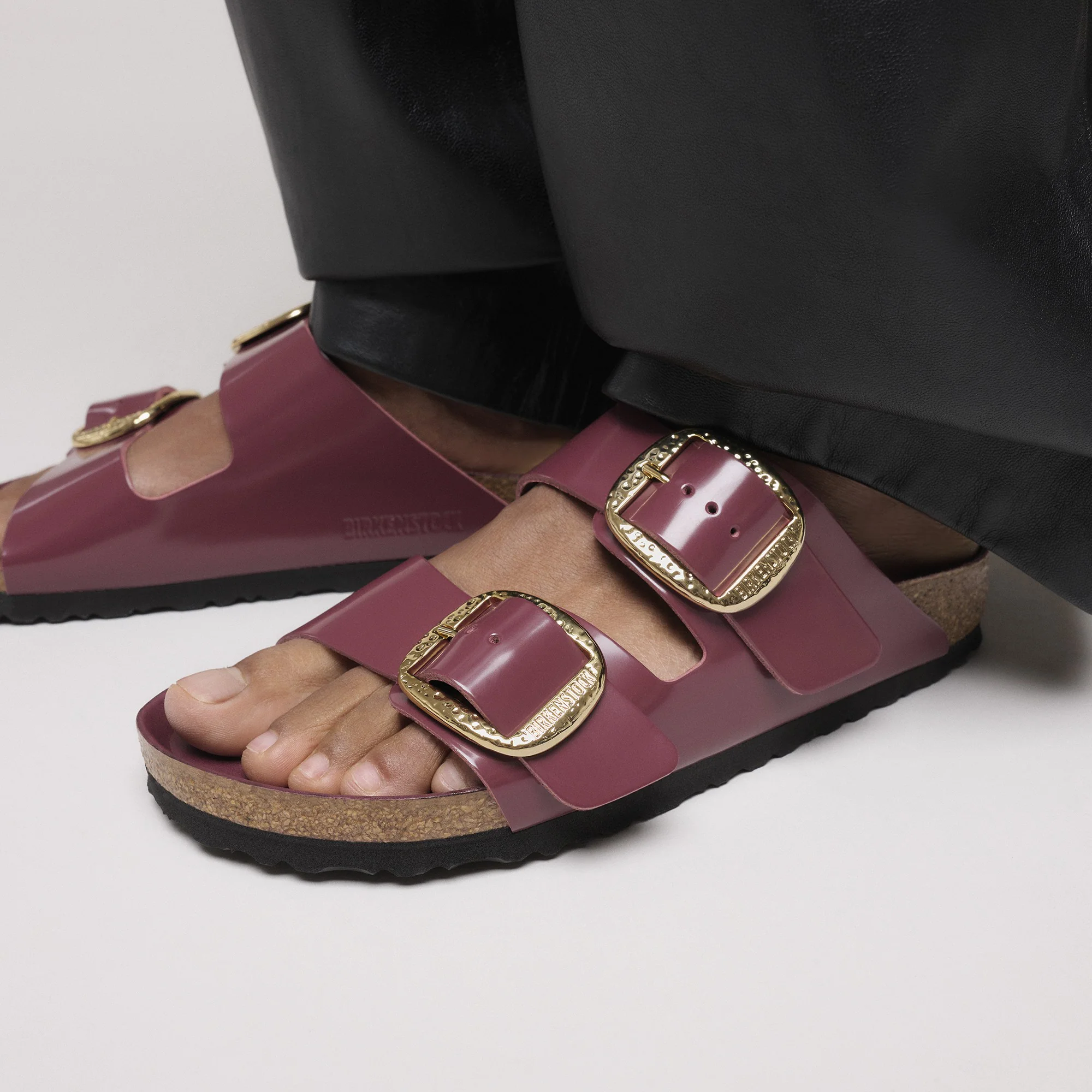 Arizona Big Buckle Natural Leather Patent Zinfandel High Shine - Image 7