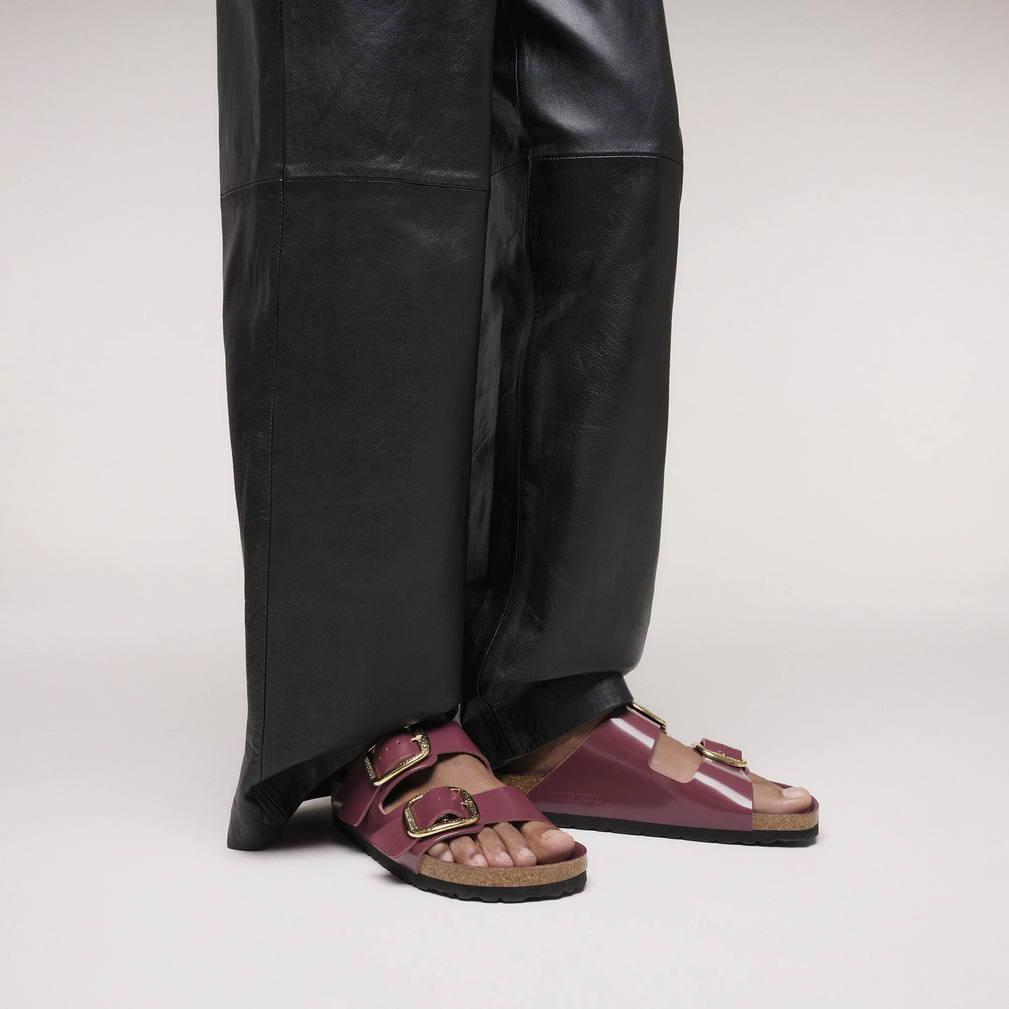 Arizona Big Buckle Natural Leather Patent Zinfandel High Shine - Image 8
