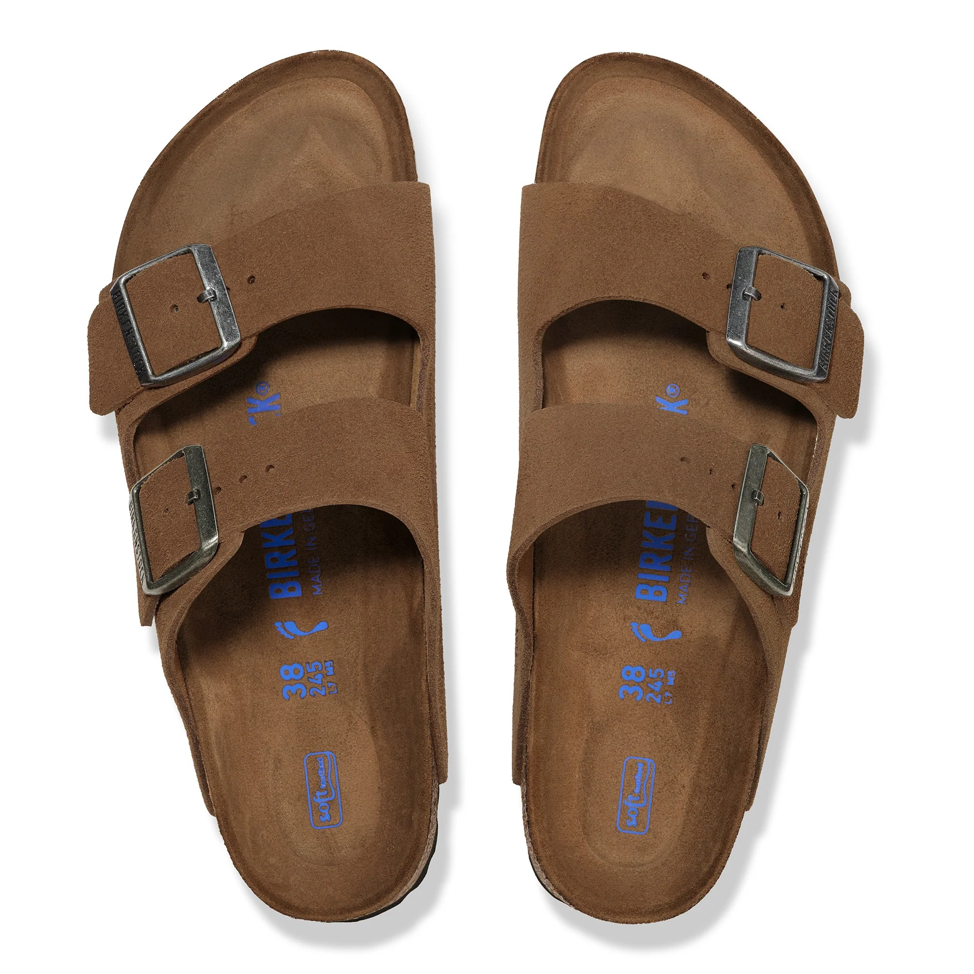 Arizona Soft Footbed Suede Leather Dark Tea Tonal - Image 3