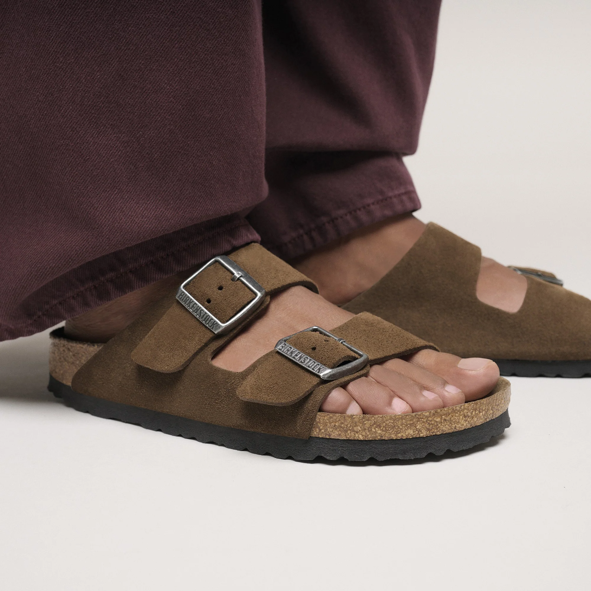 Arizona Soft Footbed Suede Leather Dark Tea Tonal - Image 6