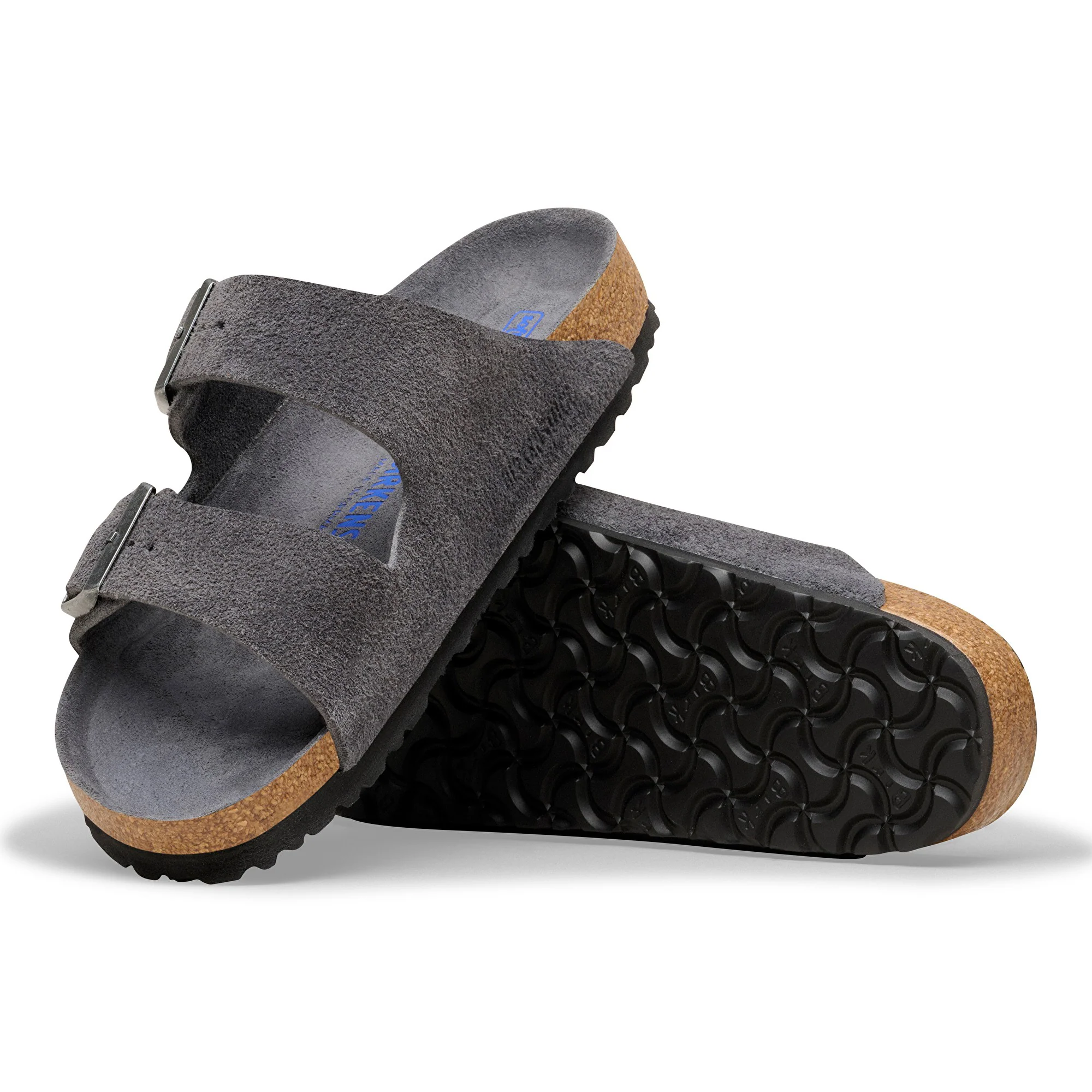Arizona Soft Footbed Suede Leather Charcoal Tonal FB - Image 2
