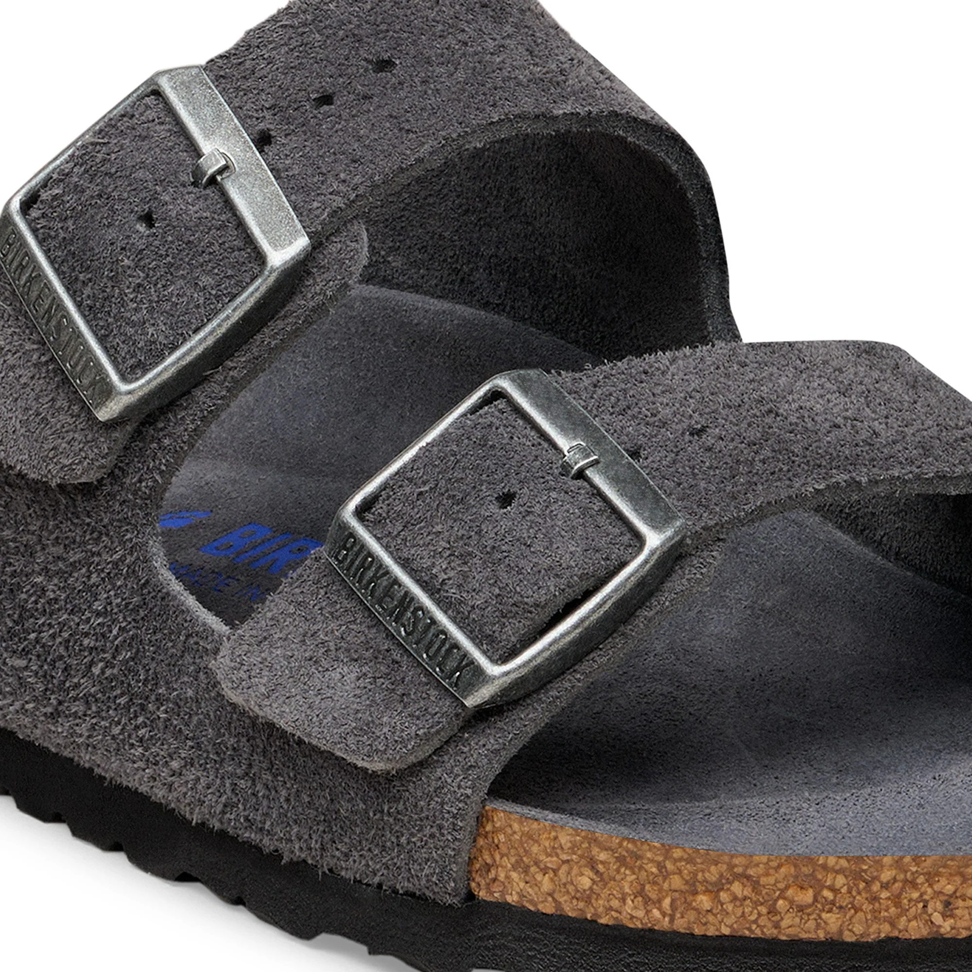 Arizona Soft Footbed Suede Leather Charcoal Tonal FB - Image 7
