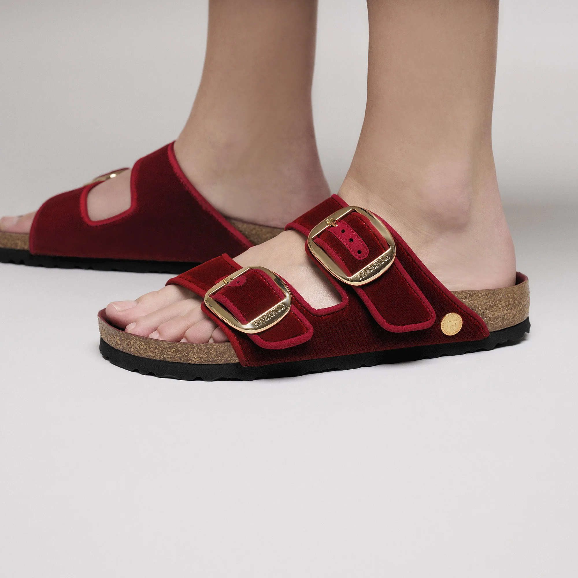 Arizona Big Buckle Piping Rivet Logo Textile Mars Red Velvet - Image 9