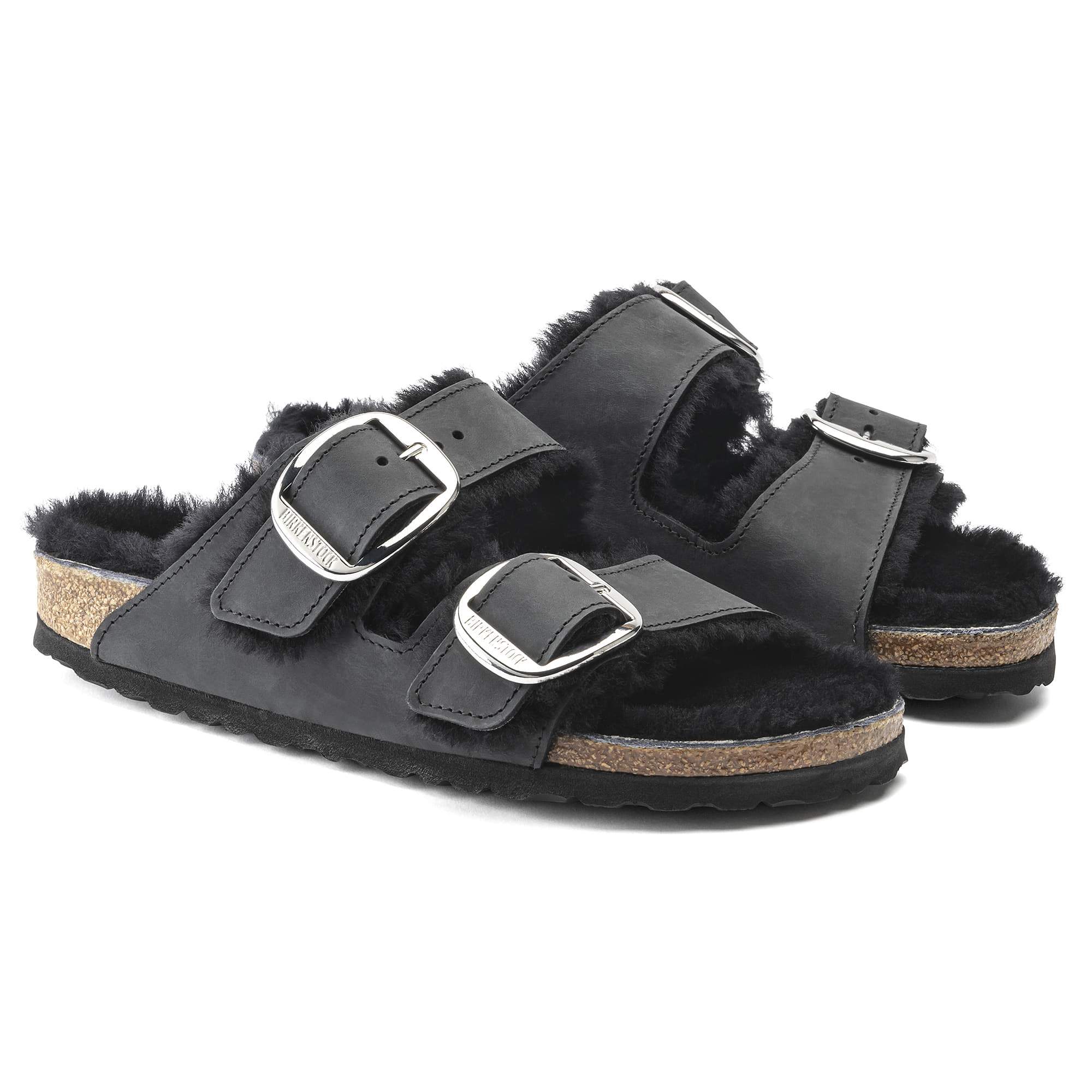 Arizona Big Buckle Shearling Oiled Leather - Image 3