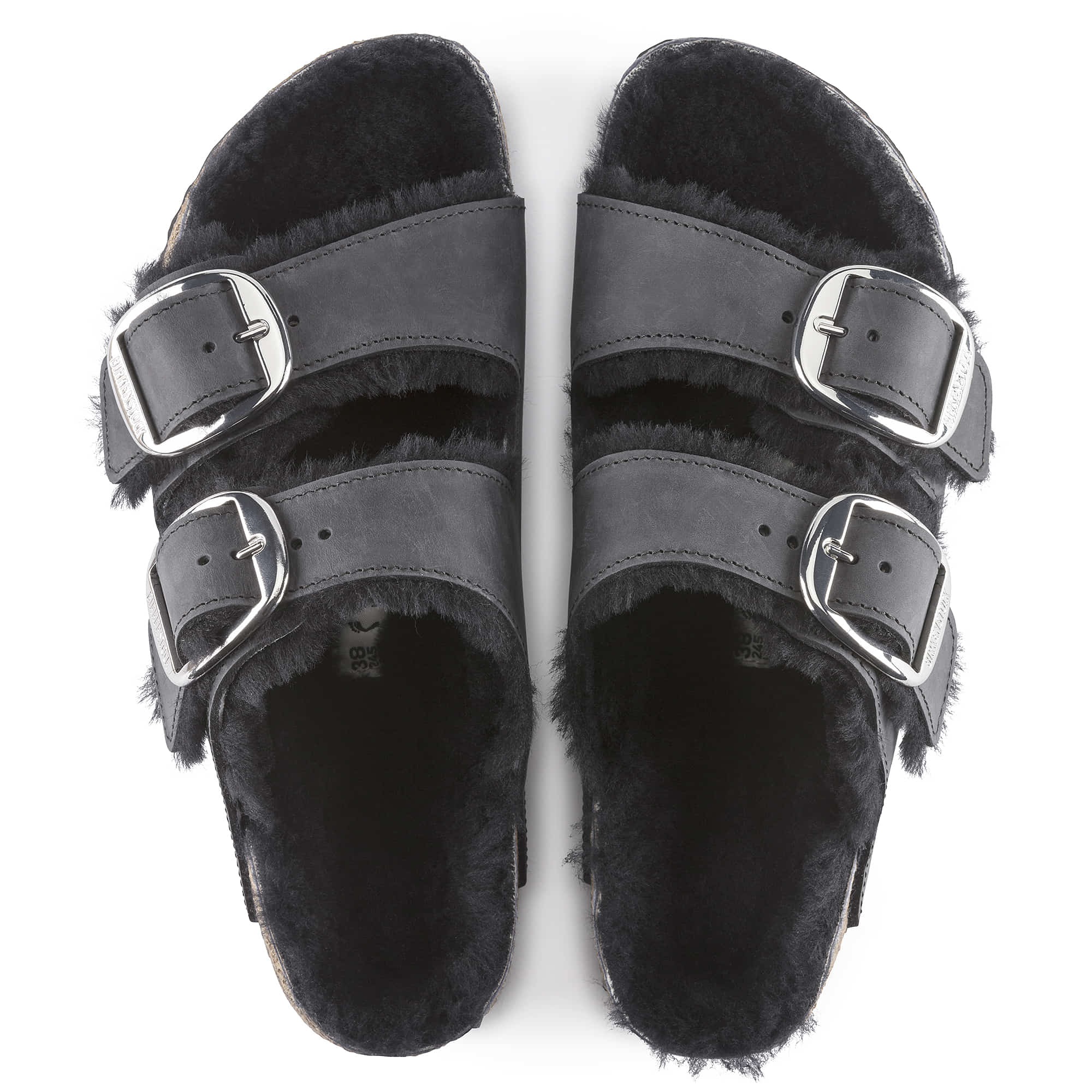 Arizona Big Buckle Shearling Oiled Leather - Image 4