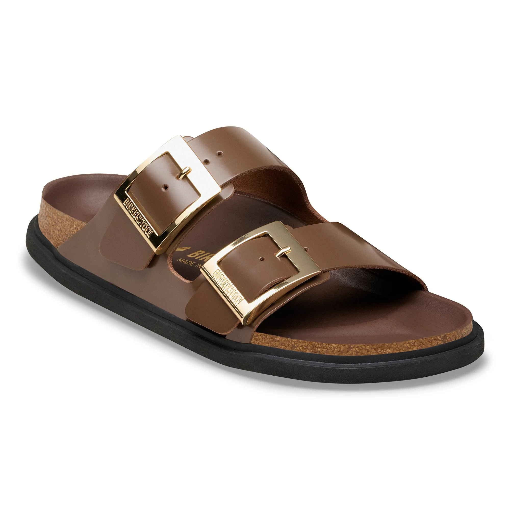 Arizona Droplet Buckle Natural Leather Patent High-Shine Carafe