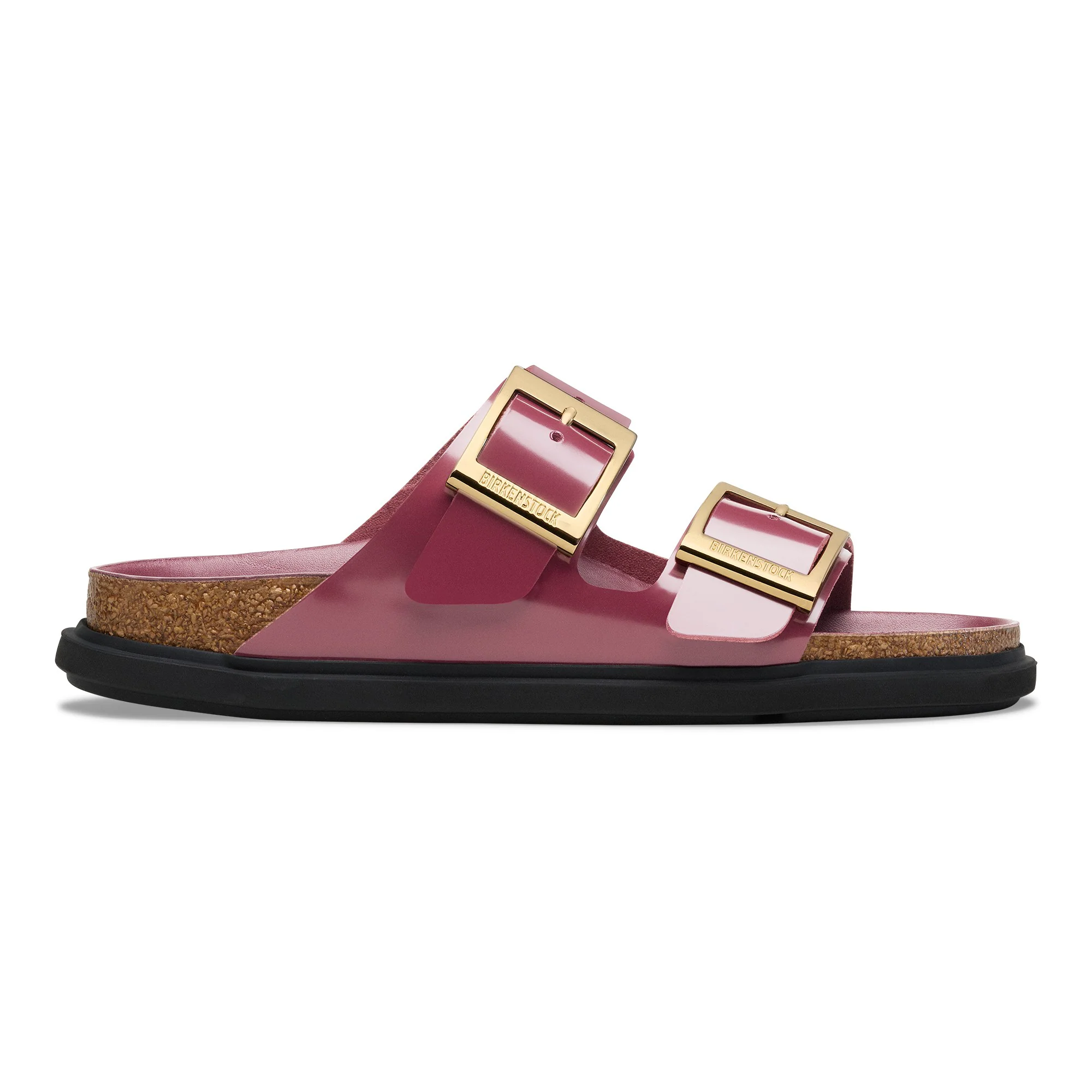 Arizona Droplet Buckle Natural Leather Patent Zinfandel High Shine - Image 4