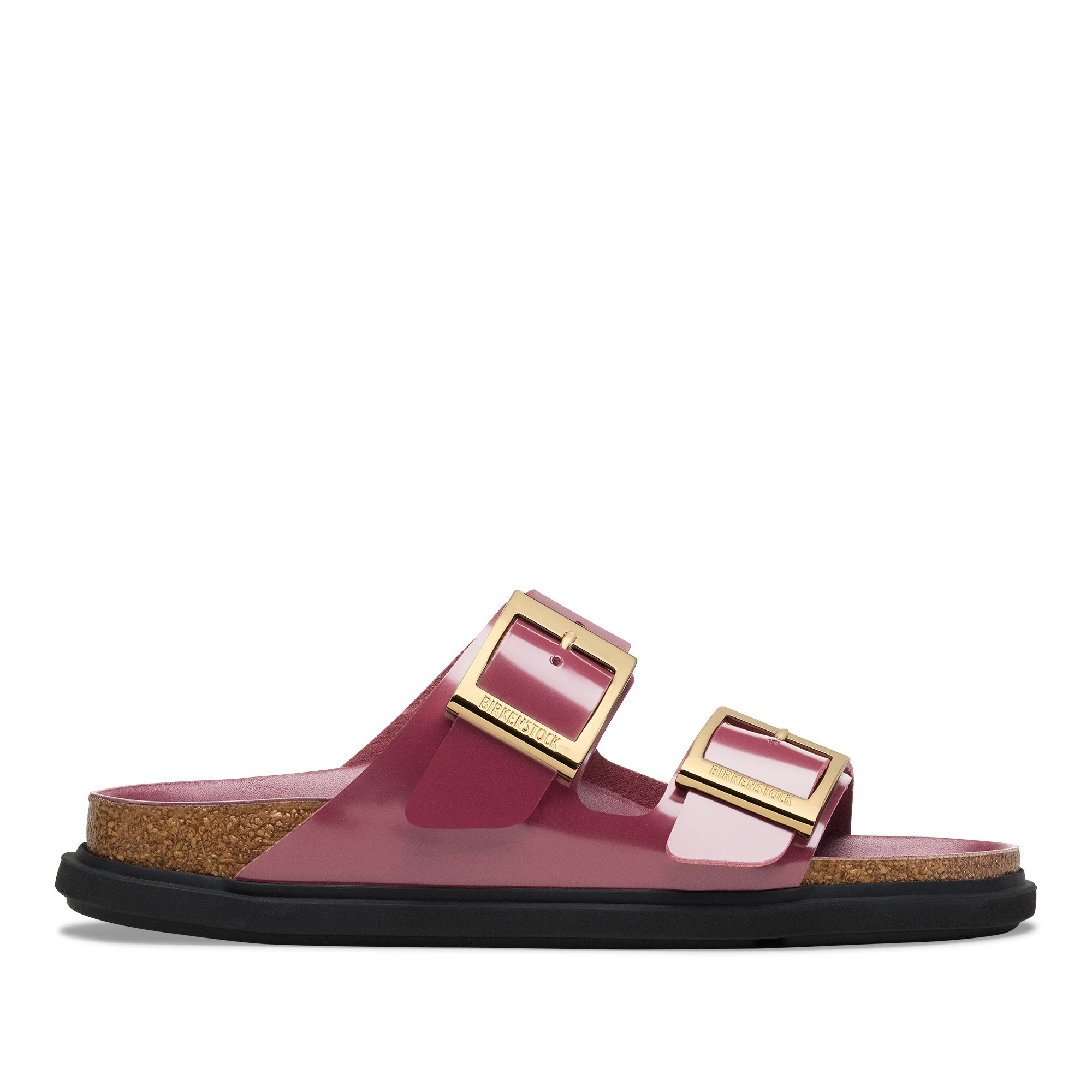 Arizona Droplet Buckle Natural Leather Patent Zinfandel High Shine - Image 9