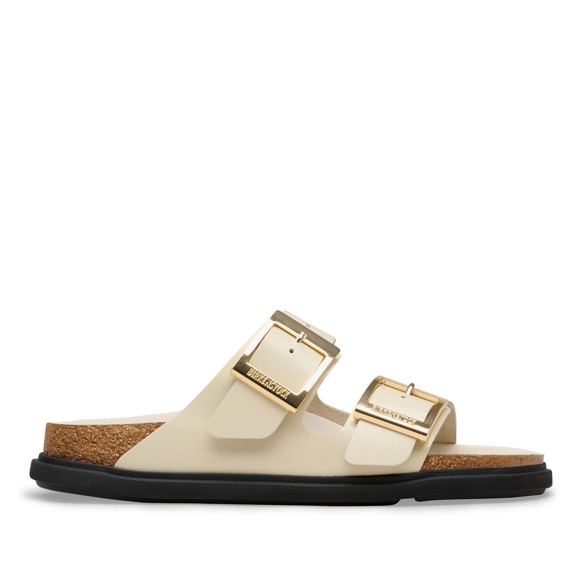 Arizona Droplet Buckle Natural Leather Patent High-Shine Ecru - Image 6