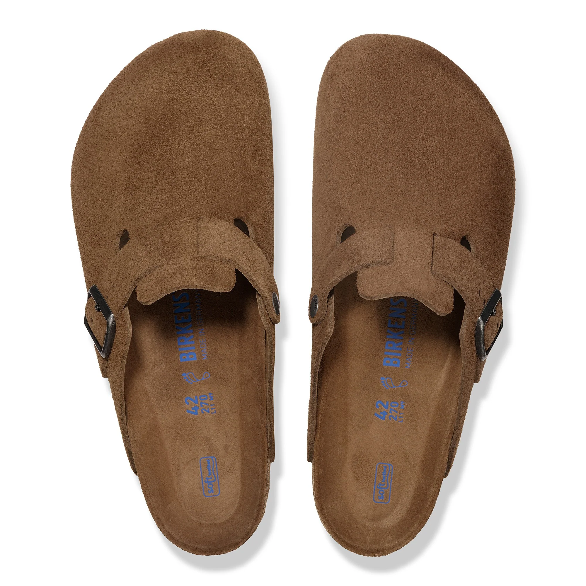 Boston Soft Footbed Suede Leather Dark Tea Tonal - Image 3
