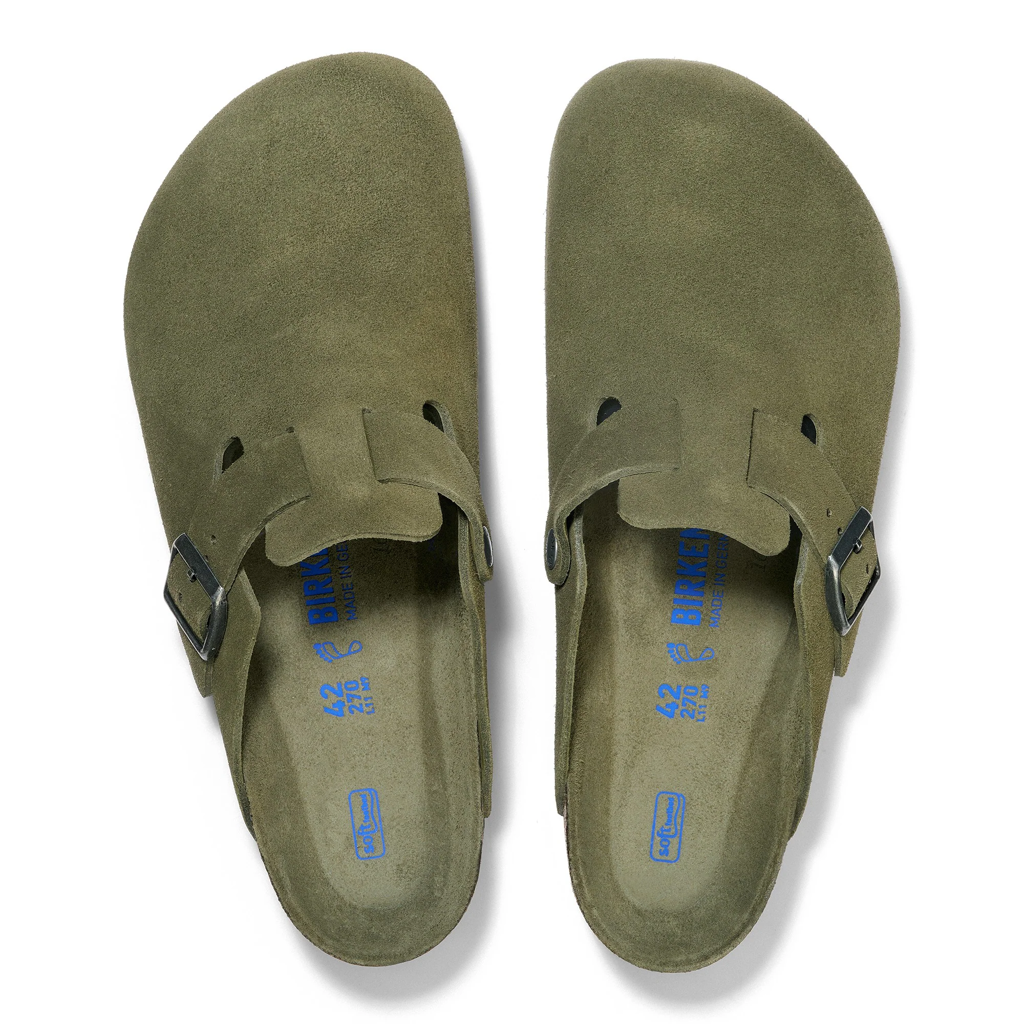 Boston Soft Footbed Suede Leather Thyme Tonal FB - Image 3