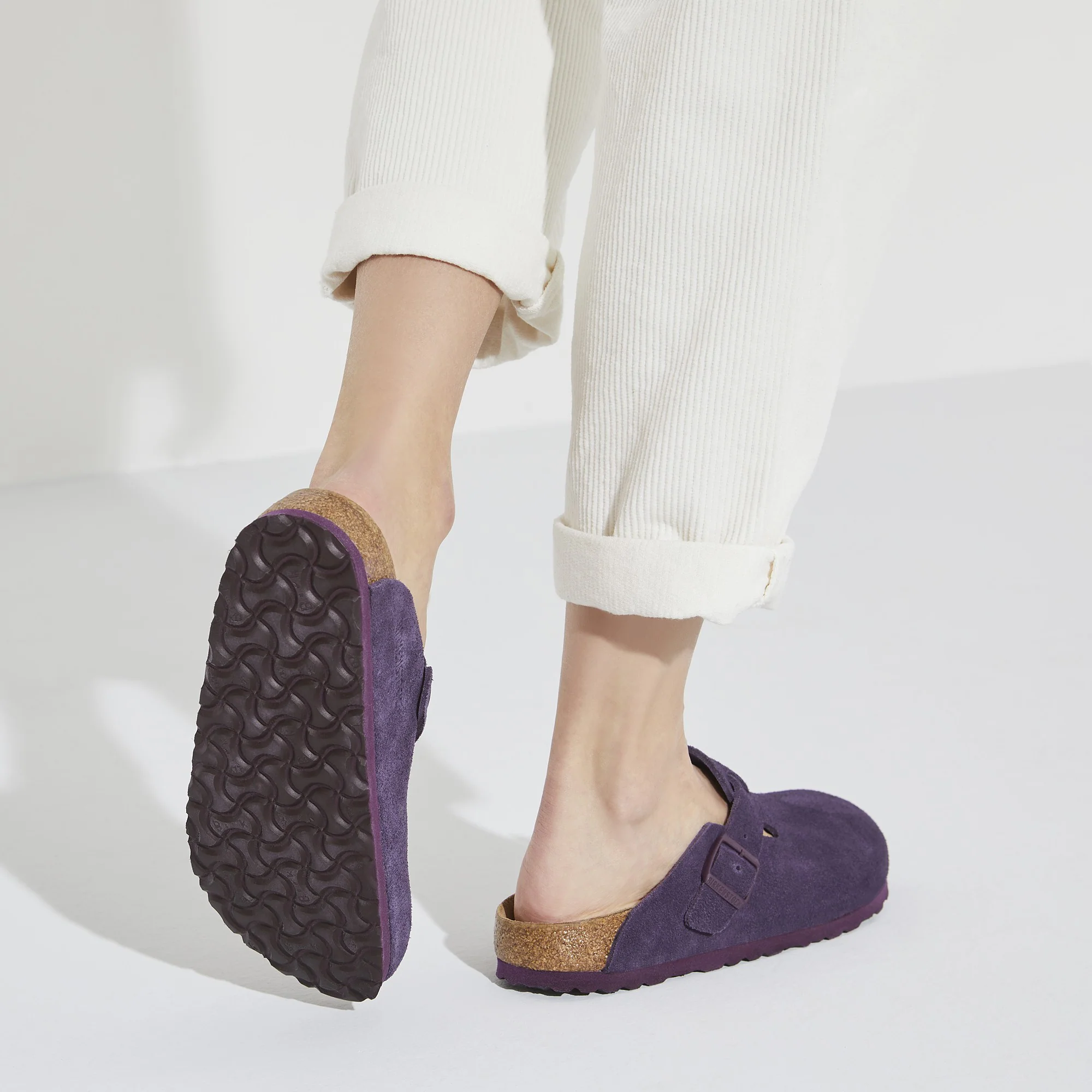 Boston Soft Footbed Suede Leather Wine - Image 8