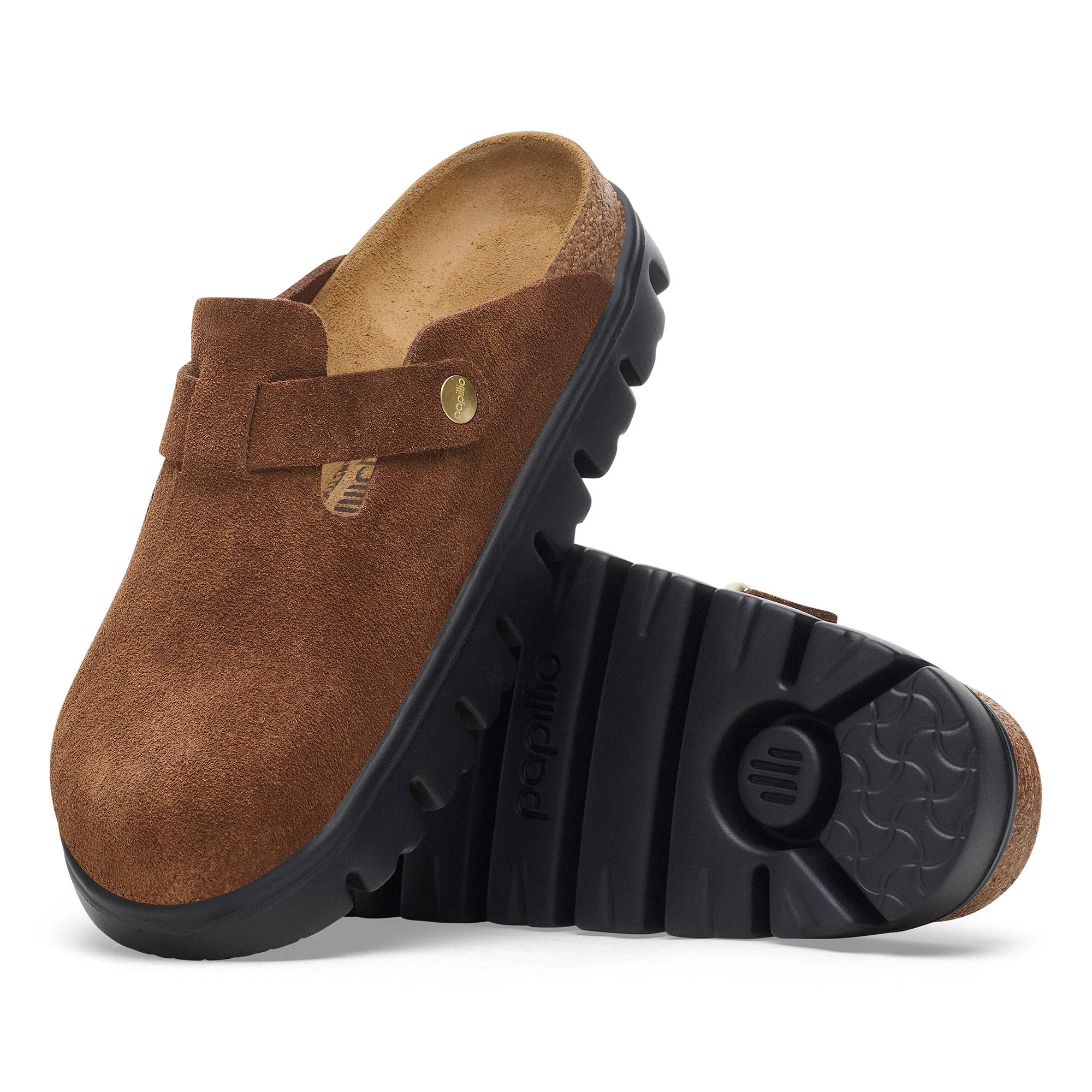 Boston Chunky Suede Leather Dark Tea/ Black - Image 2