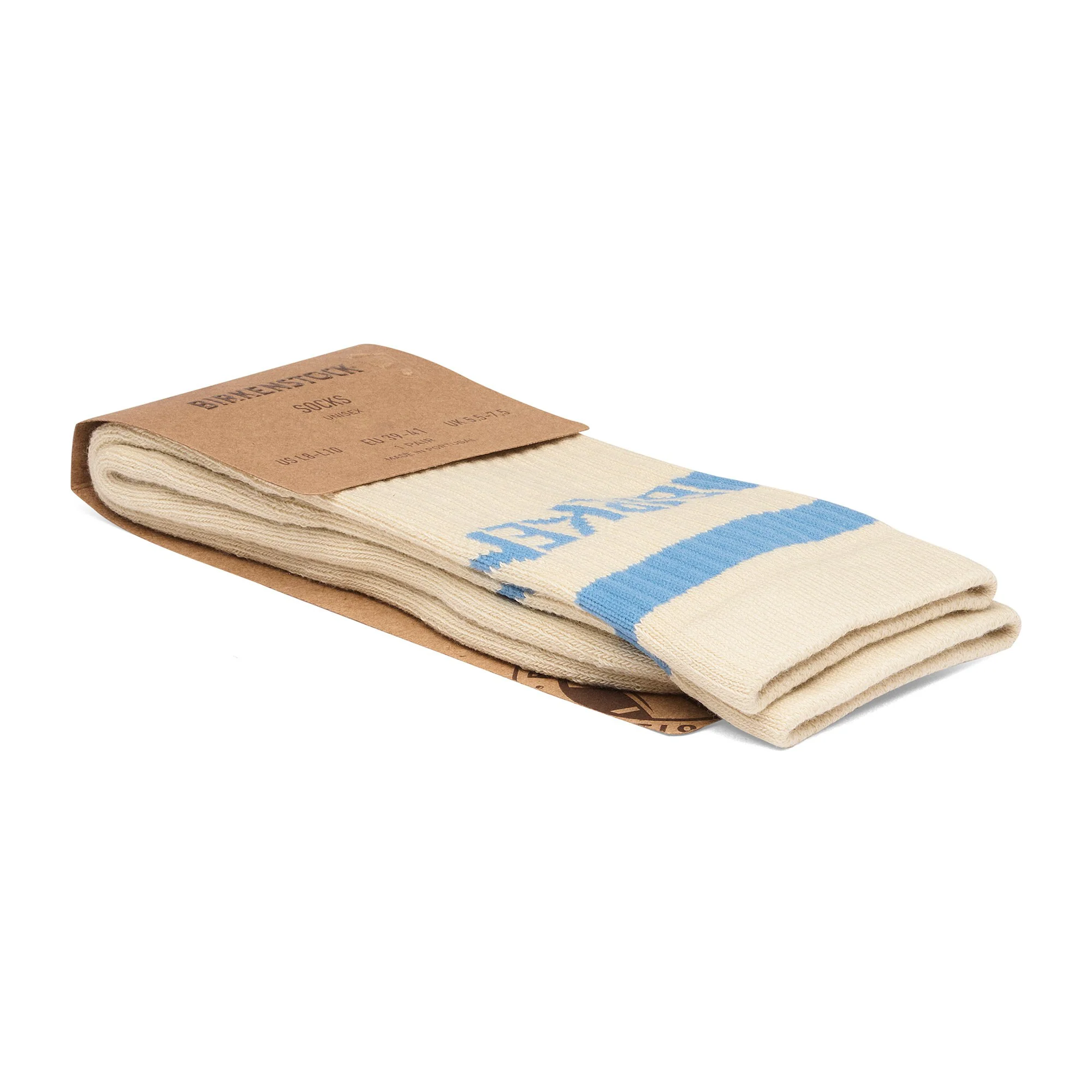 Cotton Tennis Socks Cotton/Polyamid/Elastane Oatmeal/Archive Denim Blue - Image 3