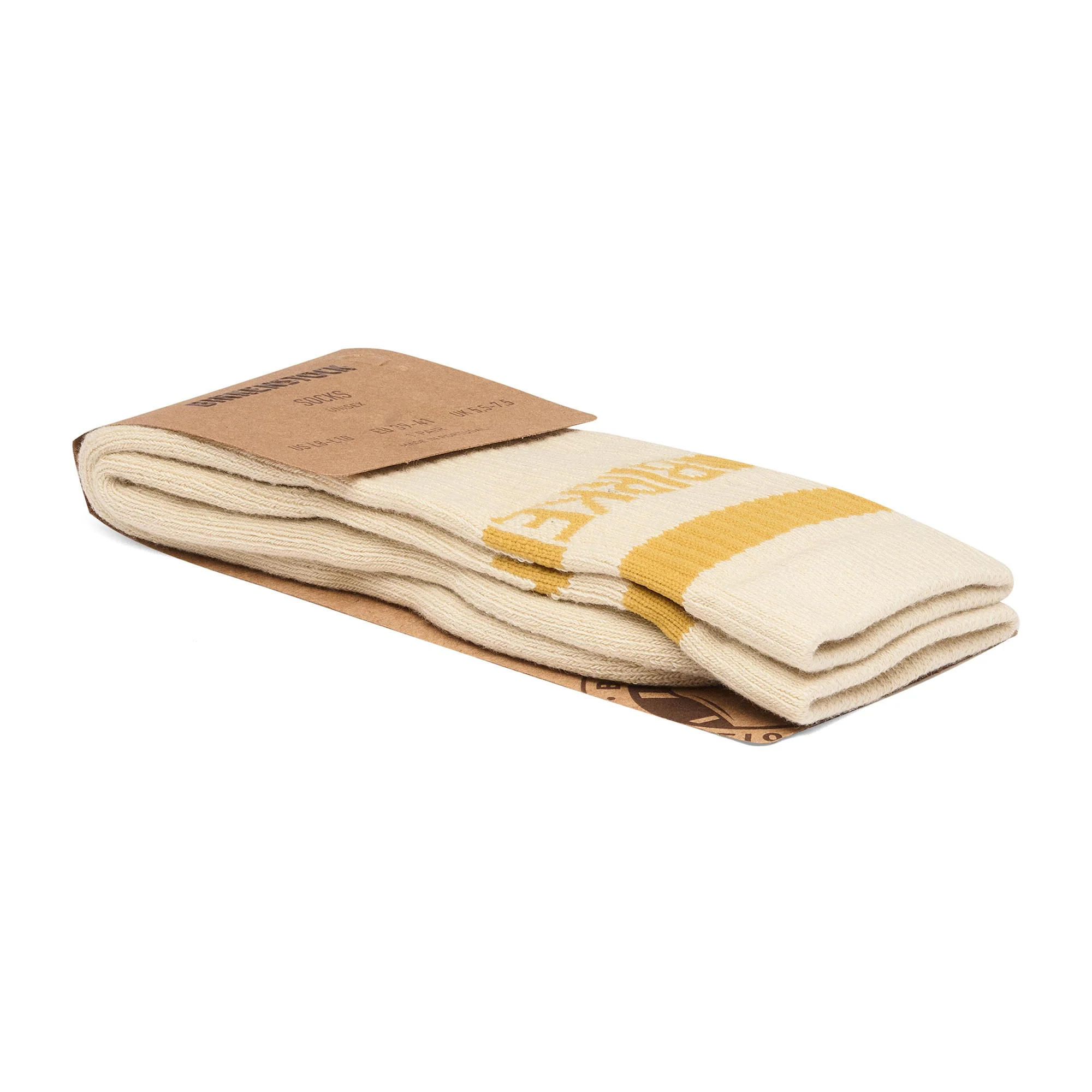 Cotton Tennis Socks Cotton/Polyamid/Elastane Oatmeal/Archive Yellow - Image 3