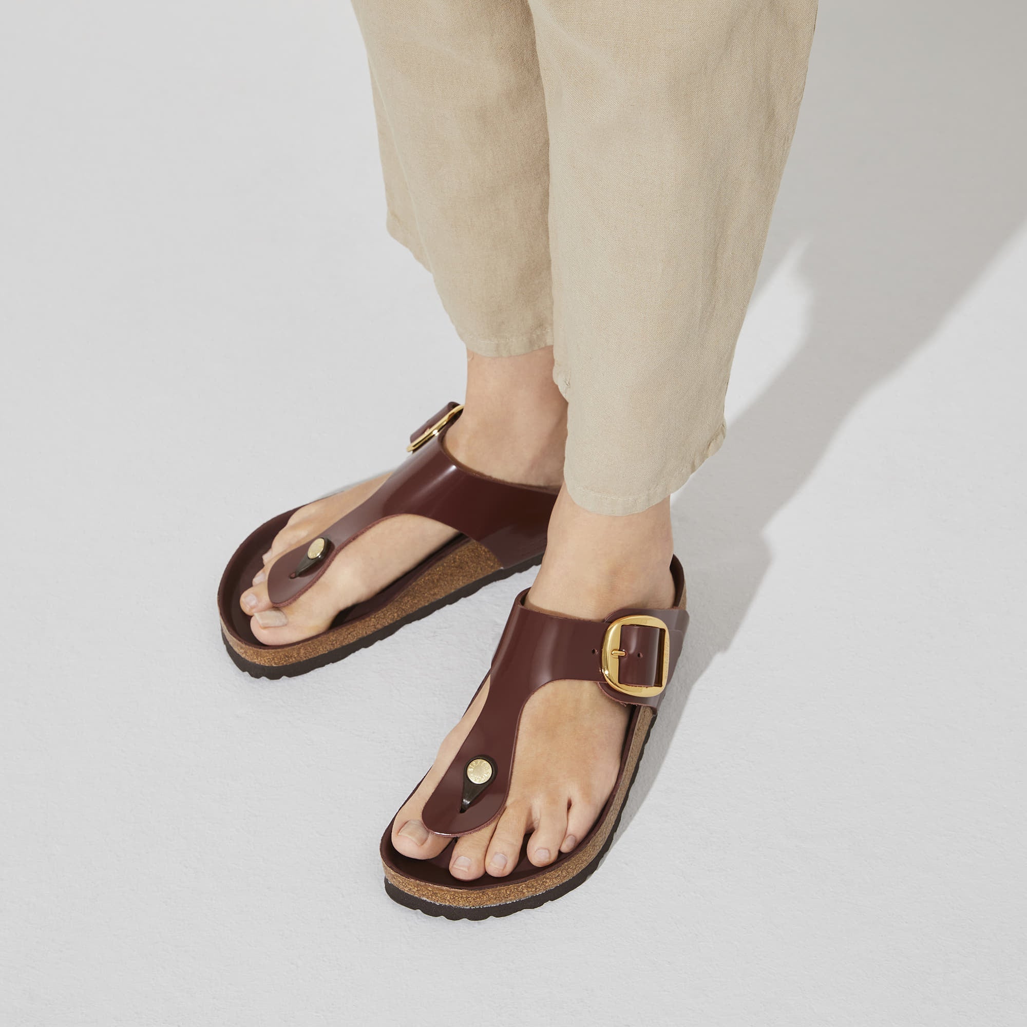 Gizeh Big Buckle Natural Leather Patent - Image 8