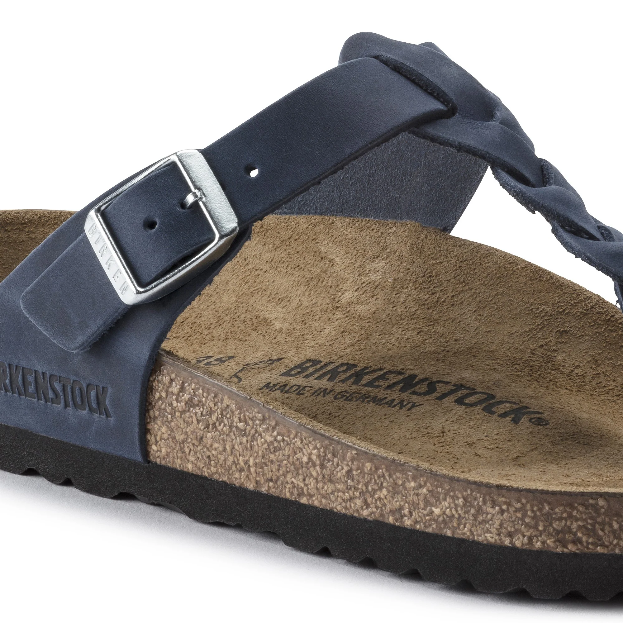 Gizeh Braided Natural Leather Oiled Navy - Image 5