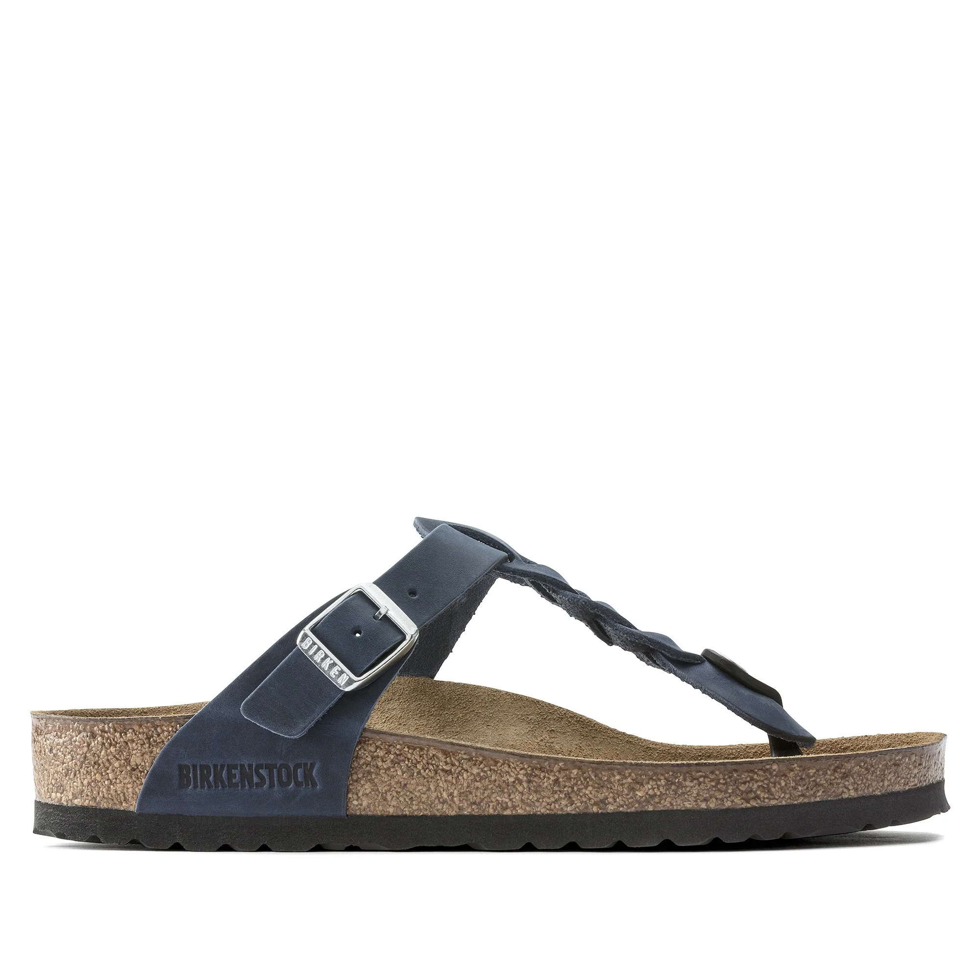Gizeh Braided Natural Leather Oiled Navy - Image 9