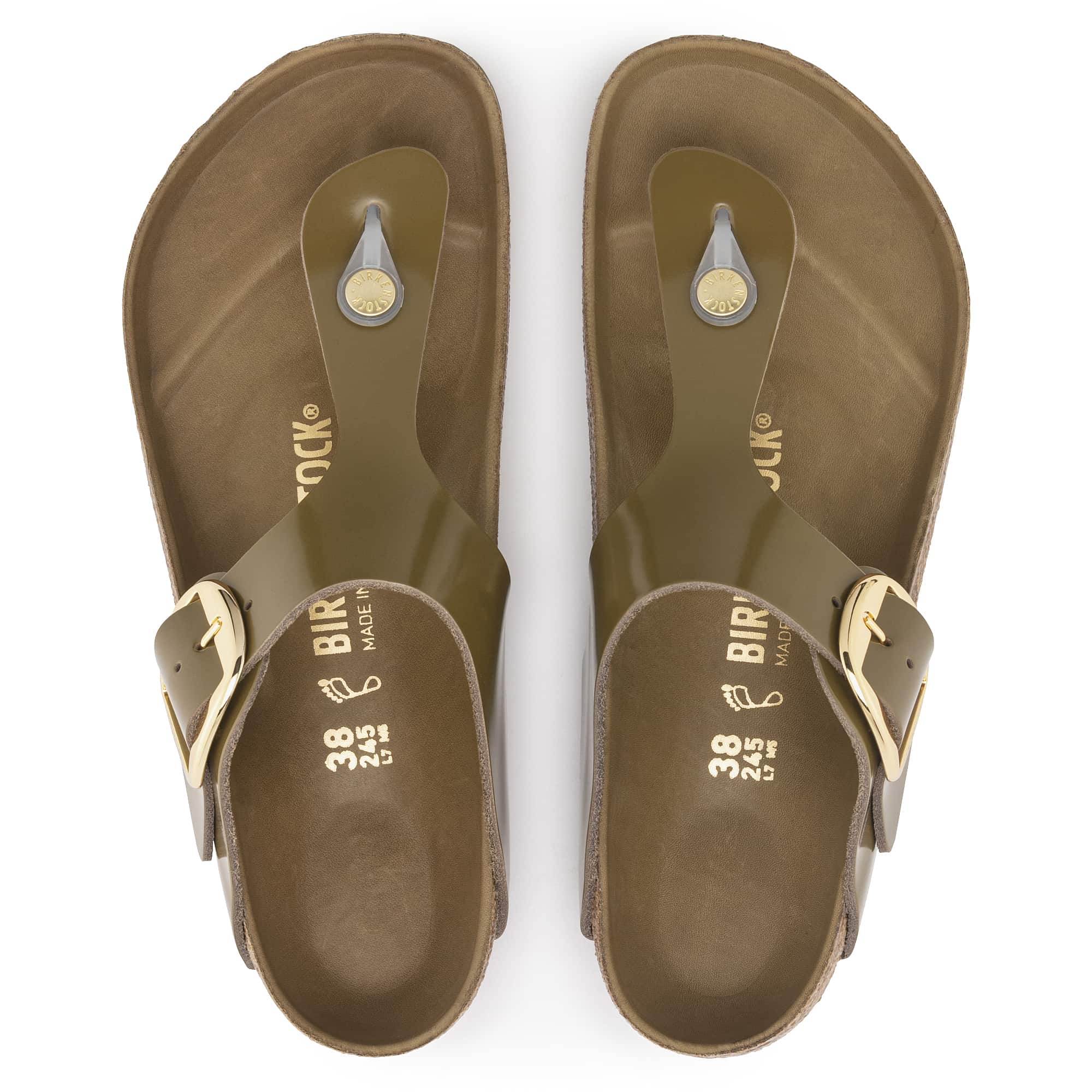 Gizeh Big Buckle Natural Leather Patent - Image 3