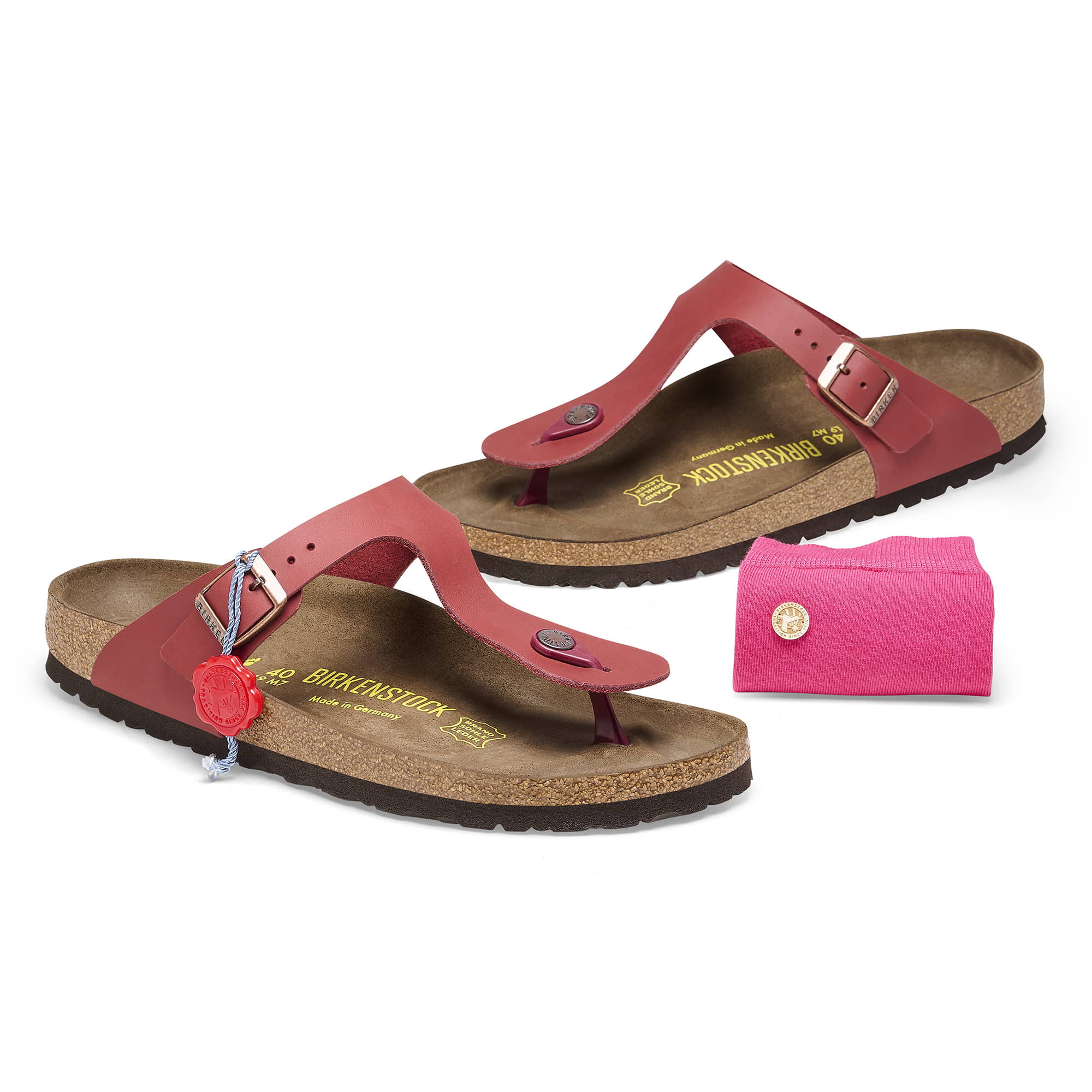 Gizeh 1983 Natural Leather Dark Red + Socke - Image 4