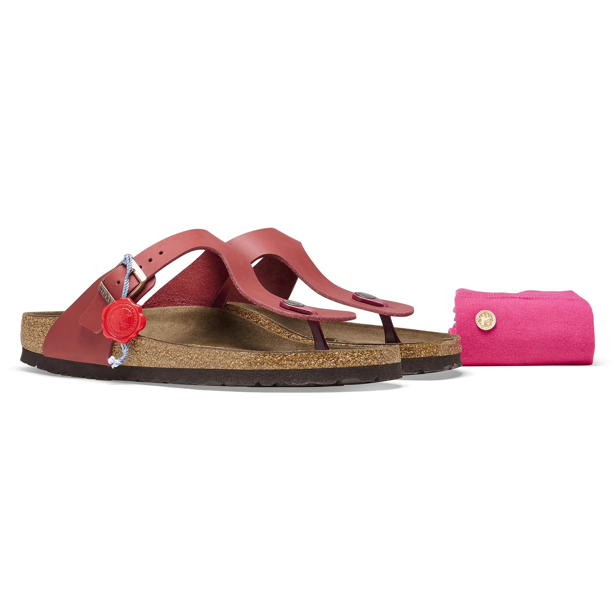 Gizeh 1983 Natural Leather Dark Red + Socke - Image 6