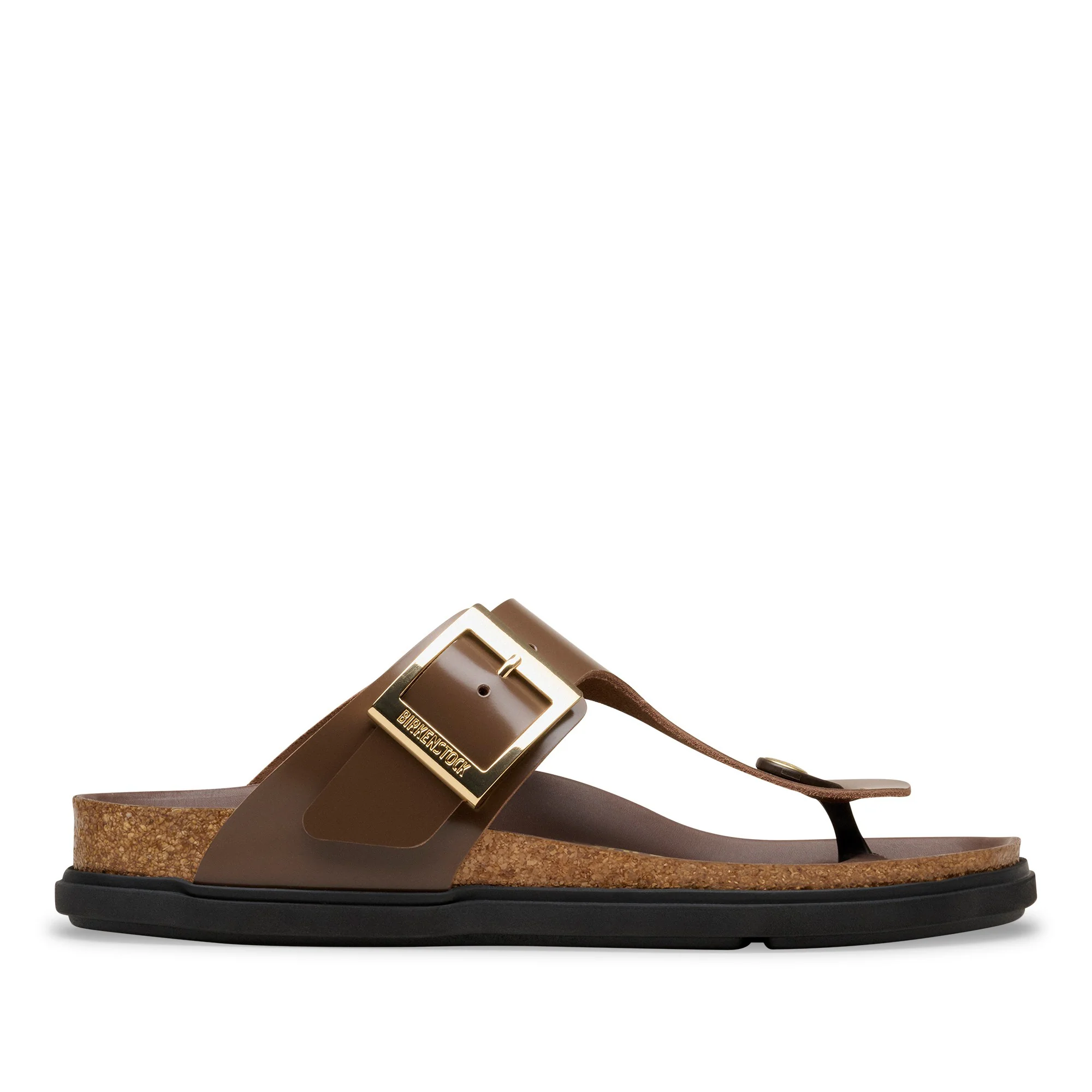 Gizeh Droplet Buckle Natural Leather Patent High-Shine Carafe - Image 3