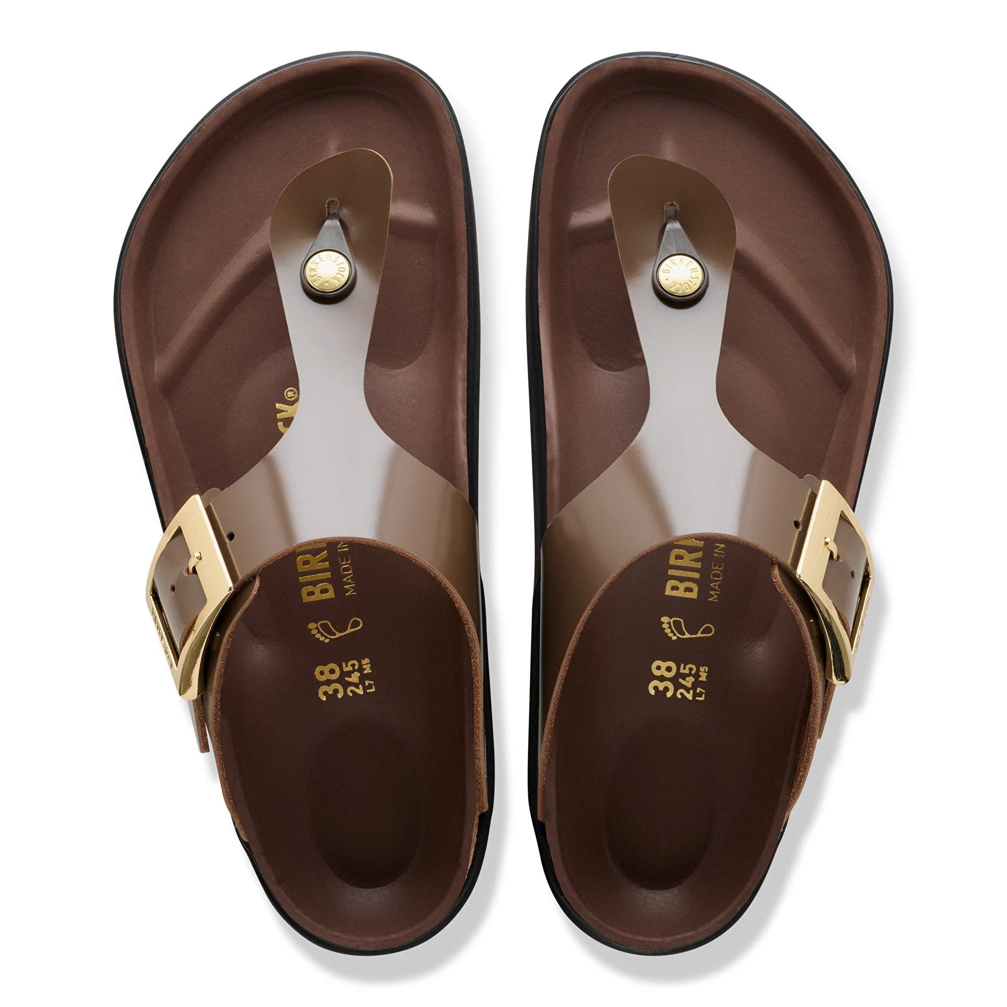 Gizeh Droplet Buckle Natural Leather Patent High-Shine Carafe - Image 4
