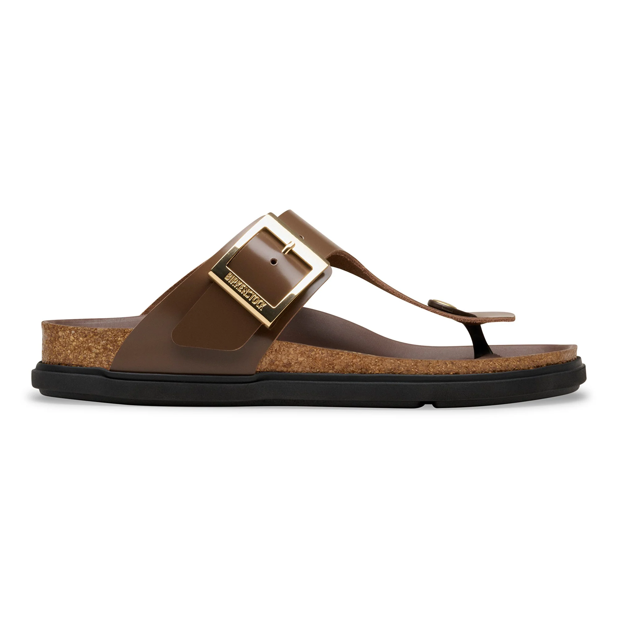 Gizeh Droplet Buckle Natural Leather Patent High-Shine Carafe - Image 5