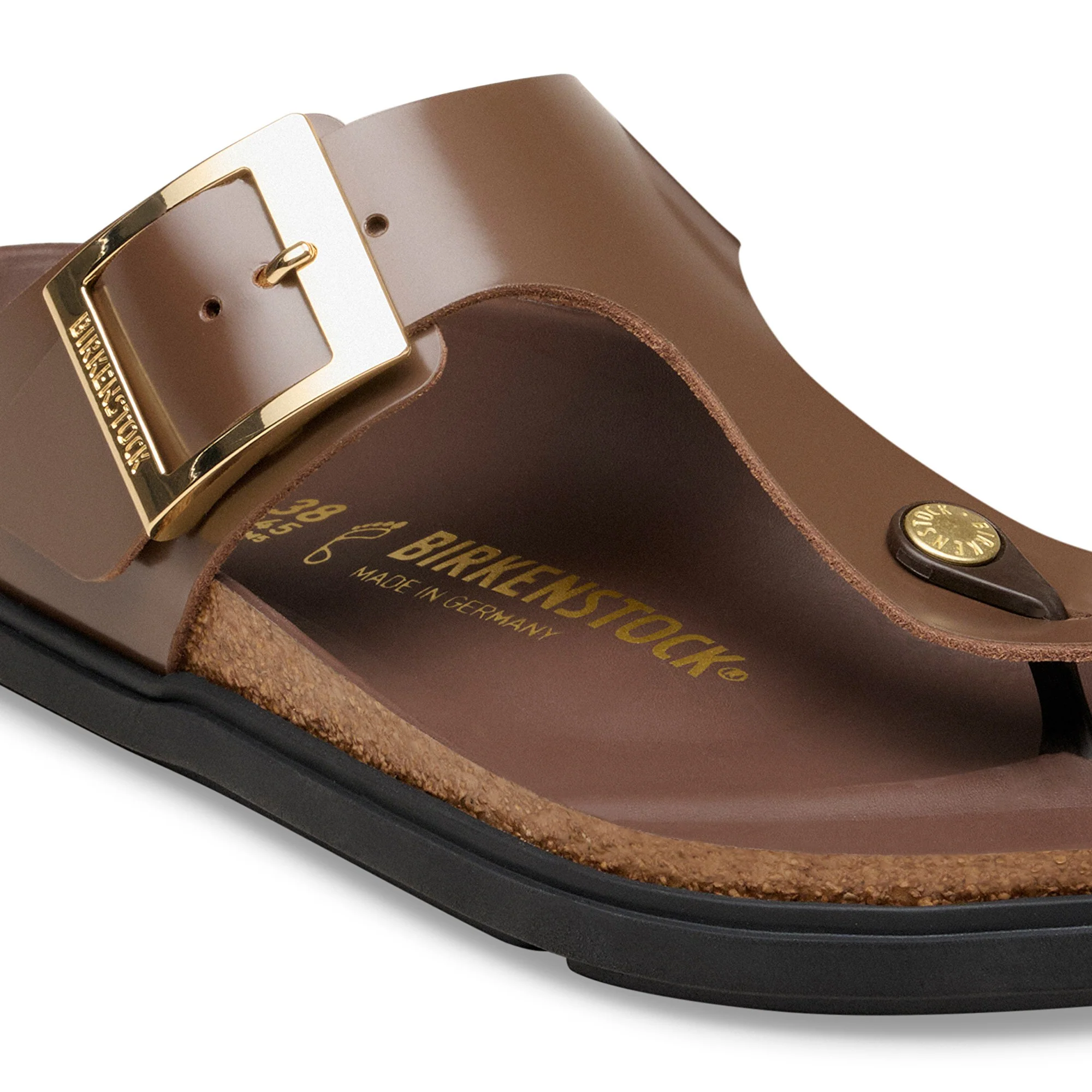 Gizeh Droplet Buckle Natural Leather Patent High-Shine Carafe - Image 6