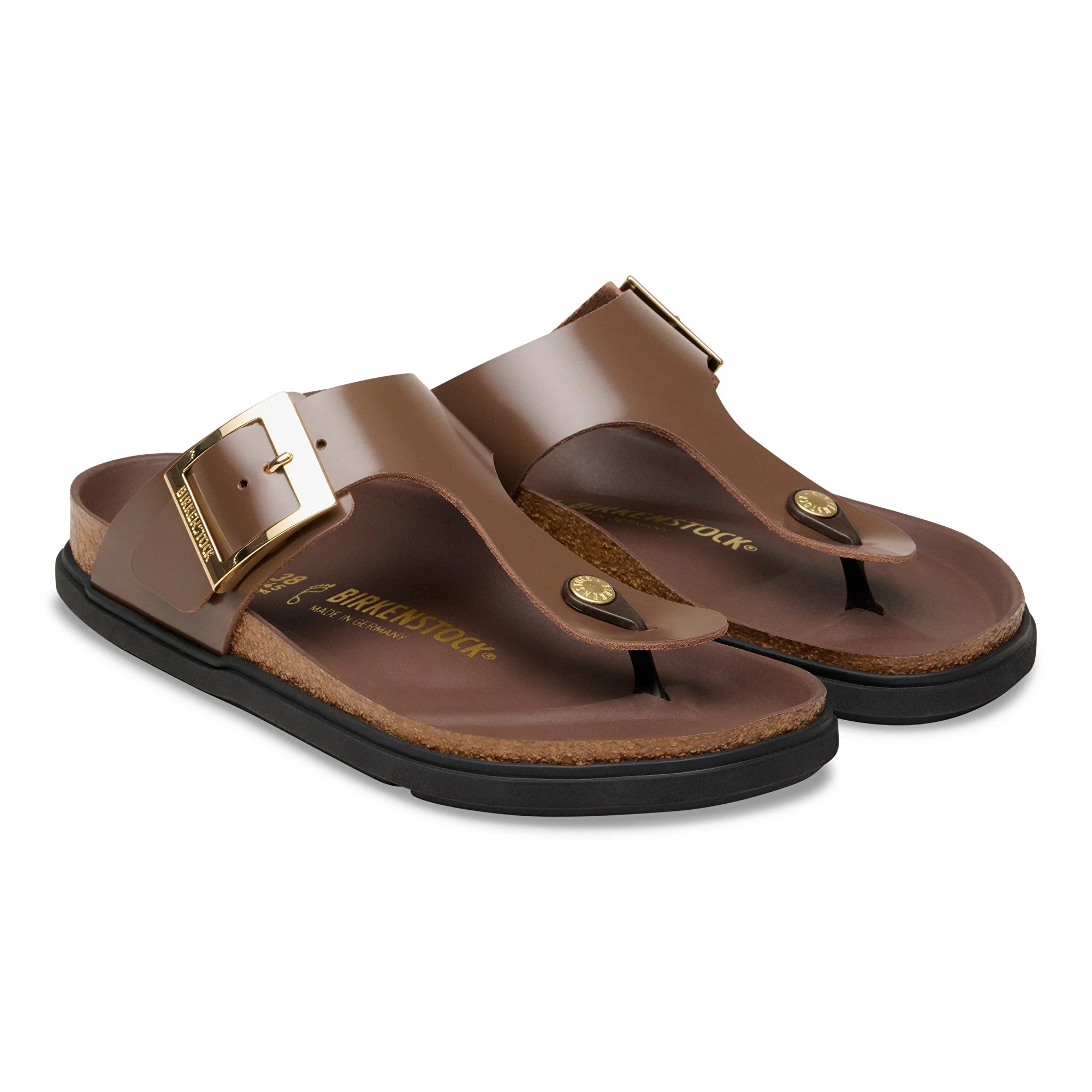 Gizeh Droplet Buckle Natural Leather Patent High-Shine Carafe - Image 7