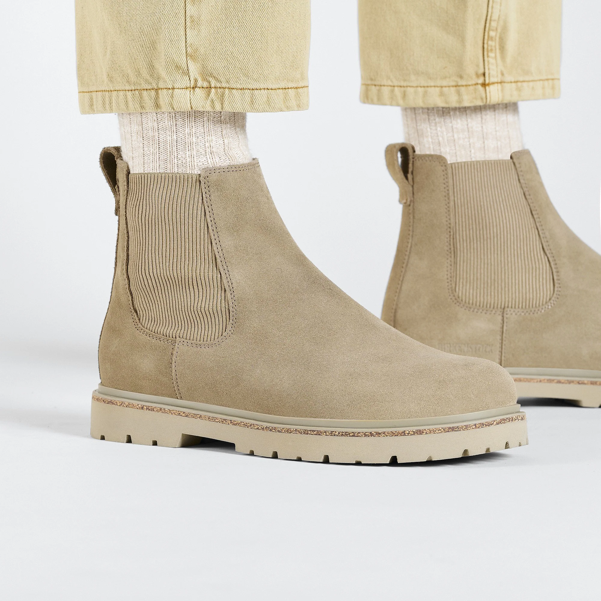 Highwood Slip On Men Suede Leather Taupe - Image 7