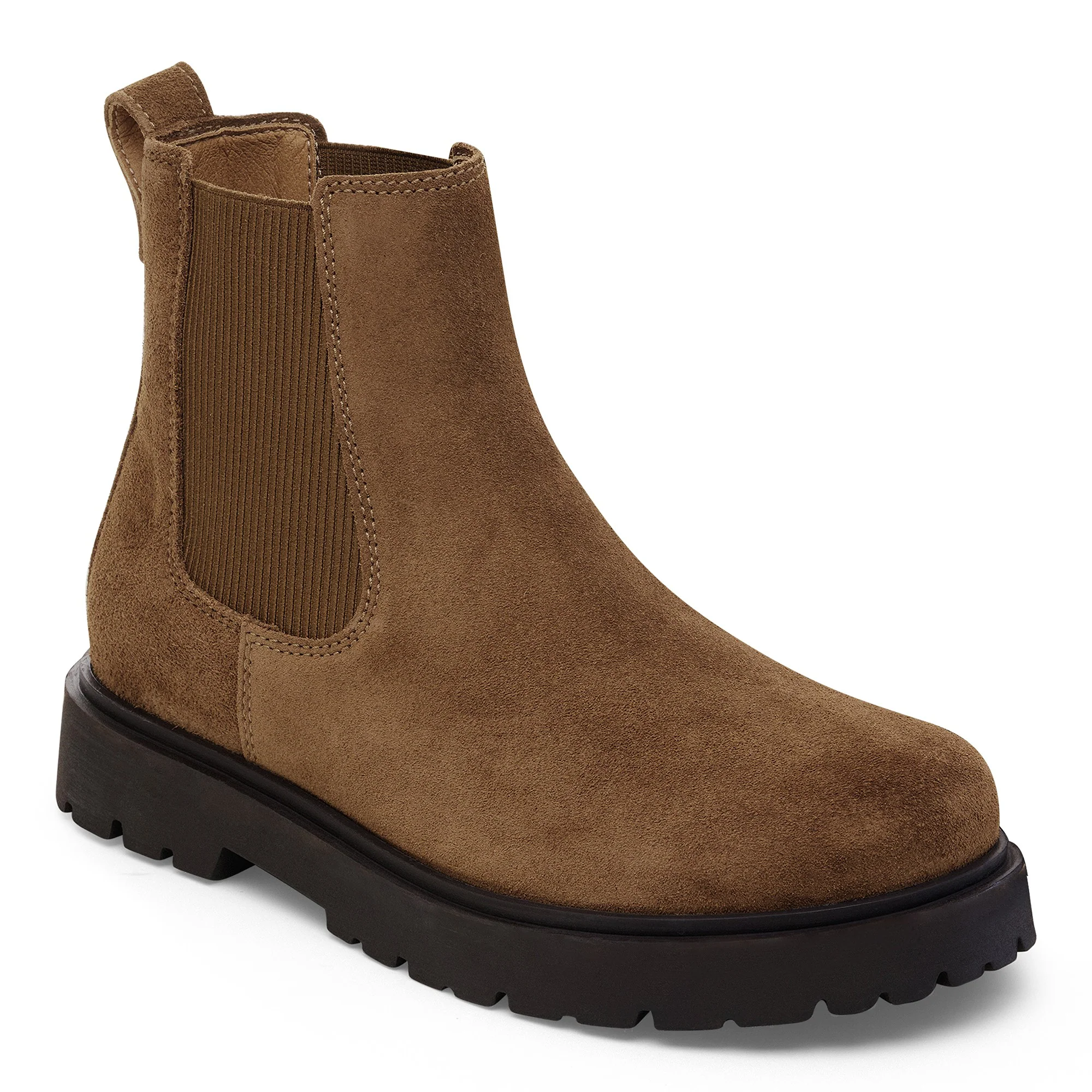 Highwood Slip On Women Suede Leather Dark Tea
