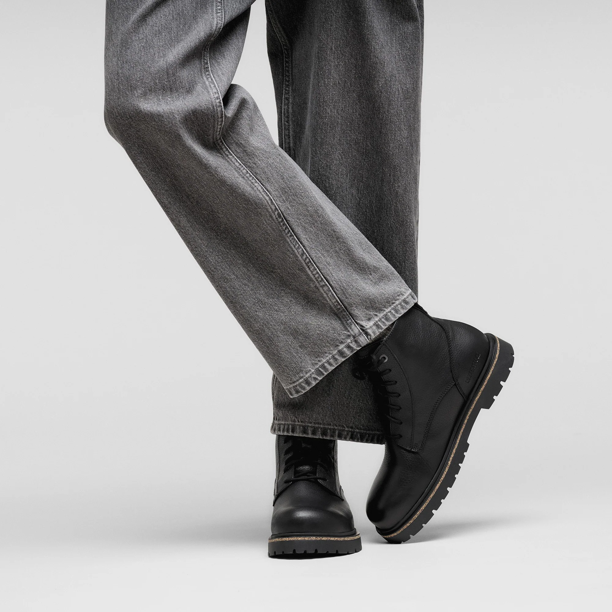 Highwood Lace Mid Men Natural Leather Black - Image 7