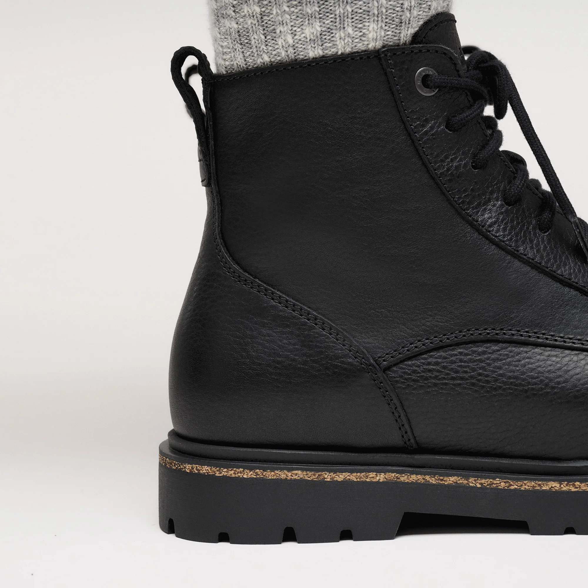 Highwood Lace Mid Men Natural Leather Black - Image 9