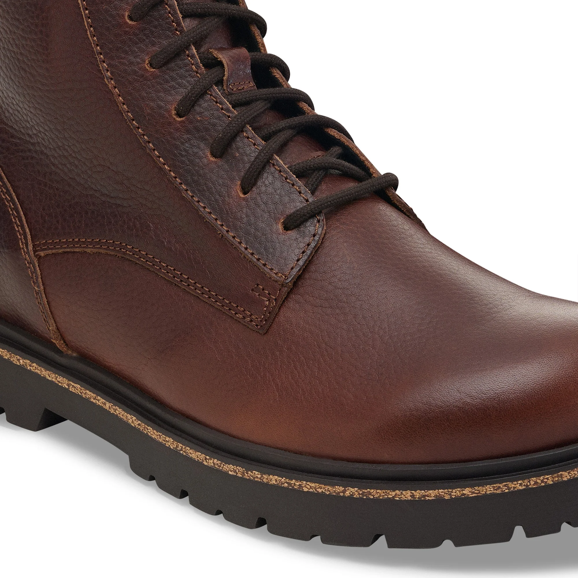 Highwood Lace Mid Men Natural Leather Chocolate - Image 3