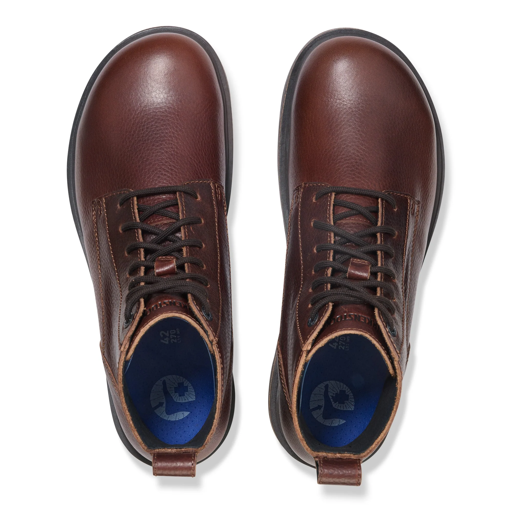Highwood Lace Mid Men Natural Leather Chocolate - Image 5