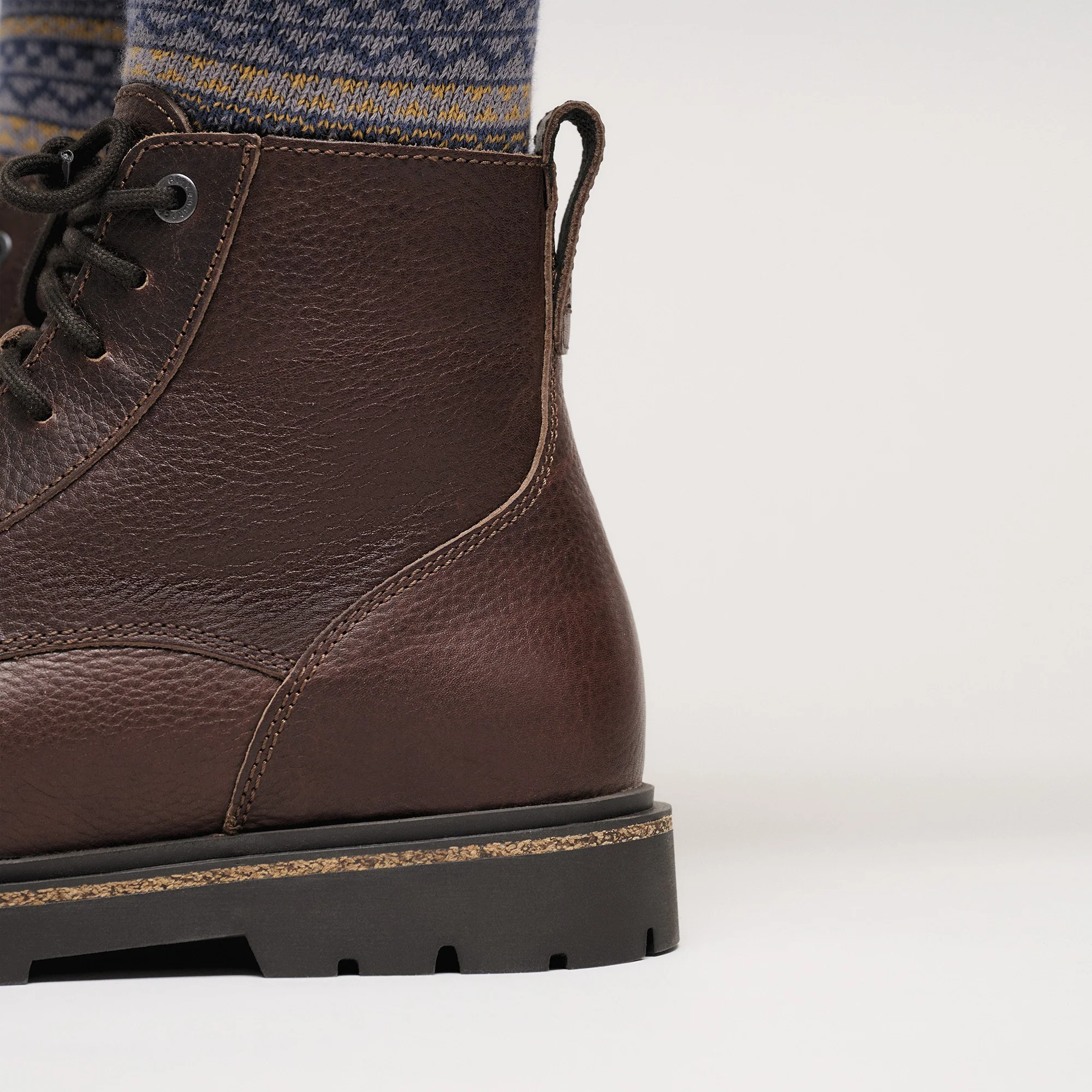 Highwood Lace Mid Men Natural Leather Chocolate - Image 9