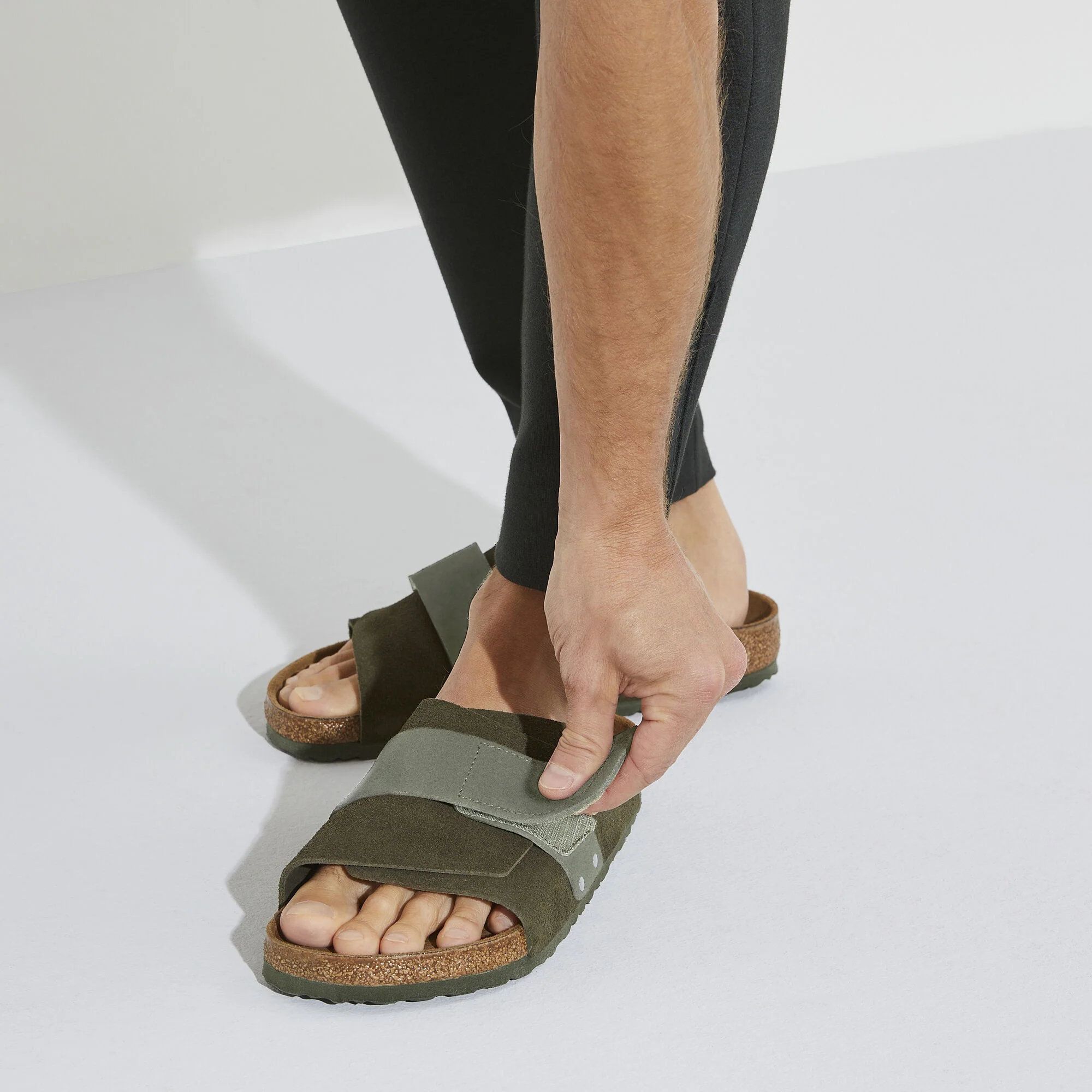 Kyoto Nubuck Leather/Suede Thyme - Image 4