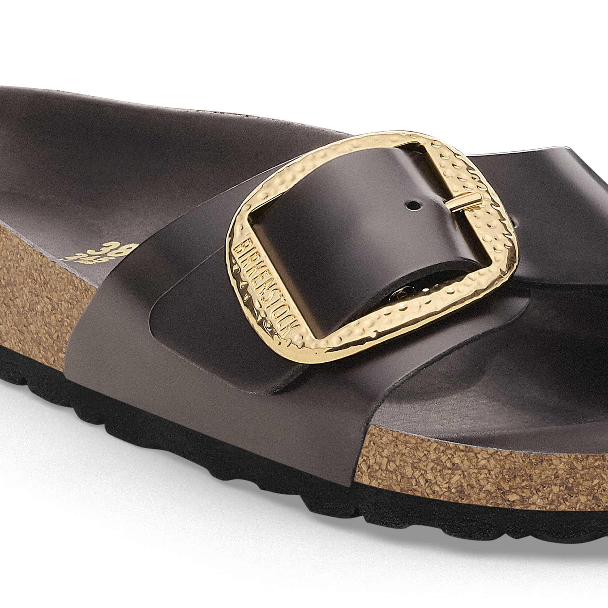 Madrid Big Buckle Natural Leather Patent - Image 6