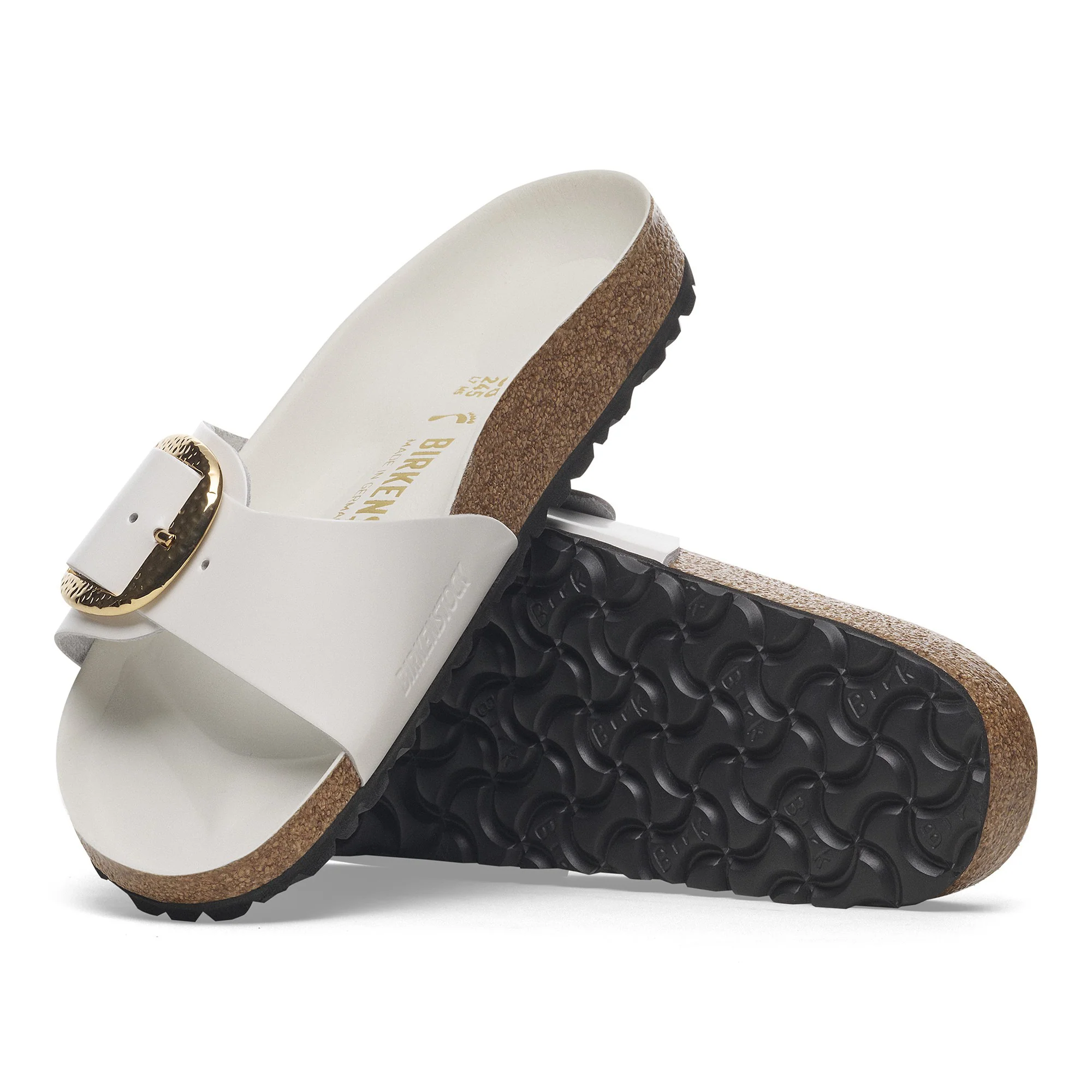Madrid Big Buckle Natural Leather Patent - Image 2