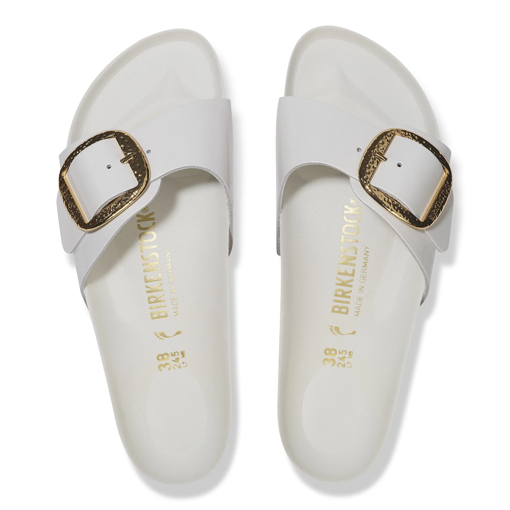 Madrid Big Buckle Natural Leather Patent - Image 3