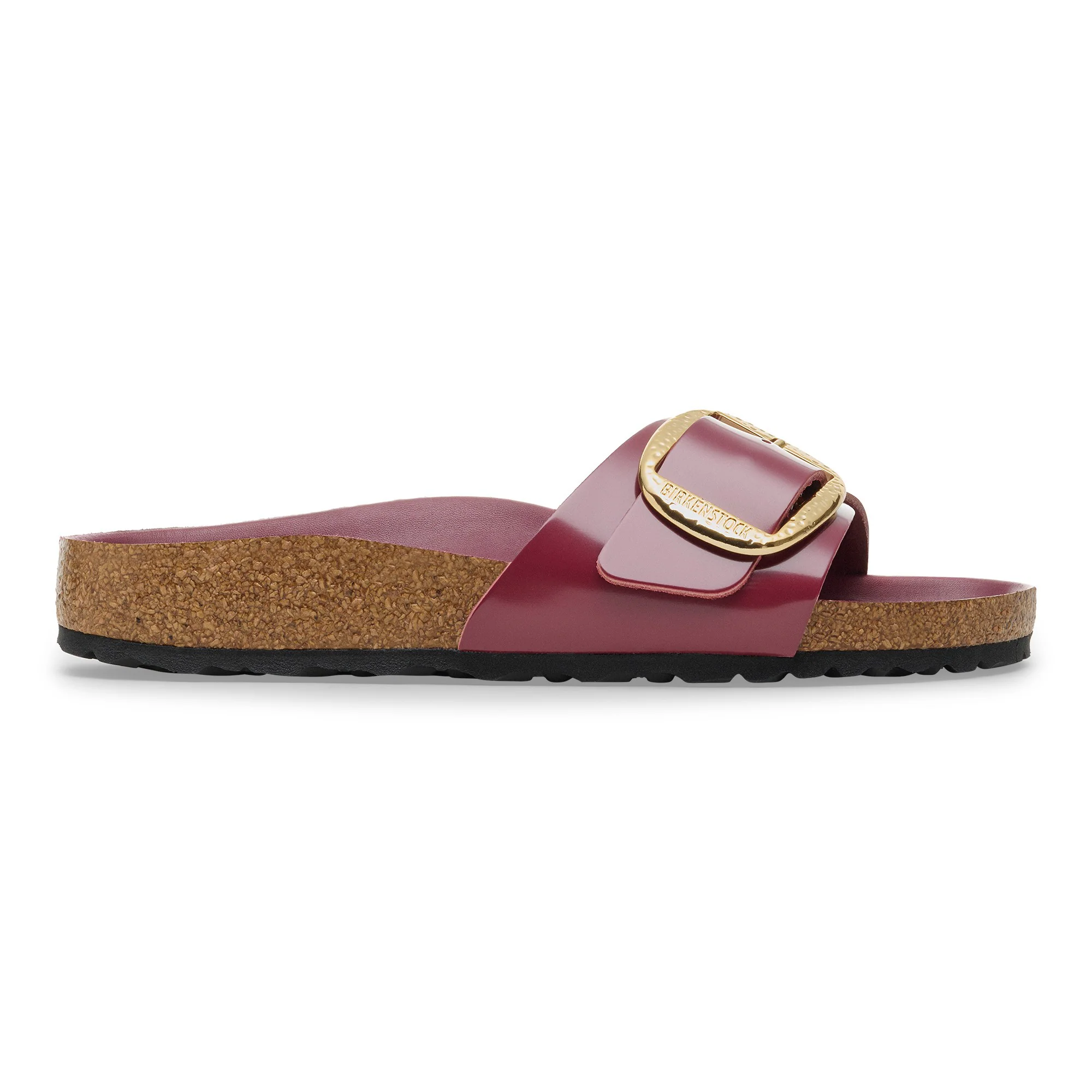 Madrid Big Buckle Natural Leather Patent Zinfandel High Shine - Image 3