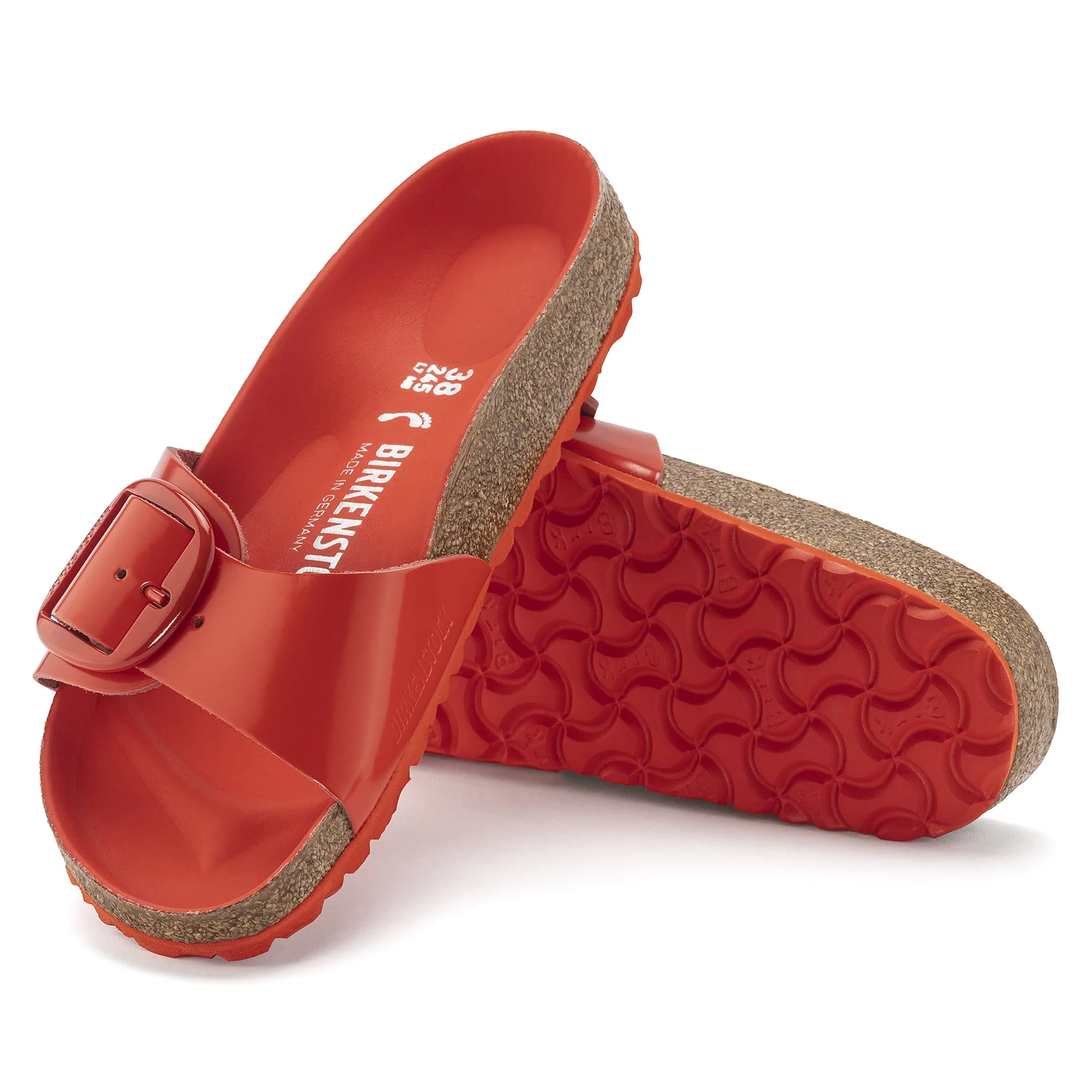 Madrid Big Buckle Natural Leather Patent - Image 2