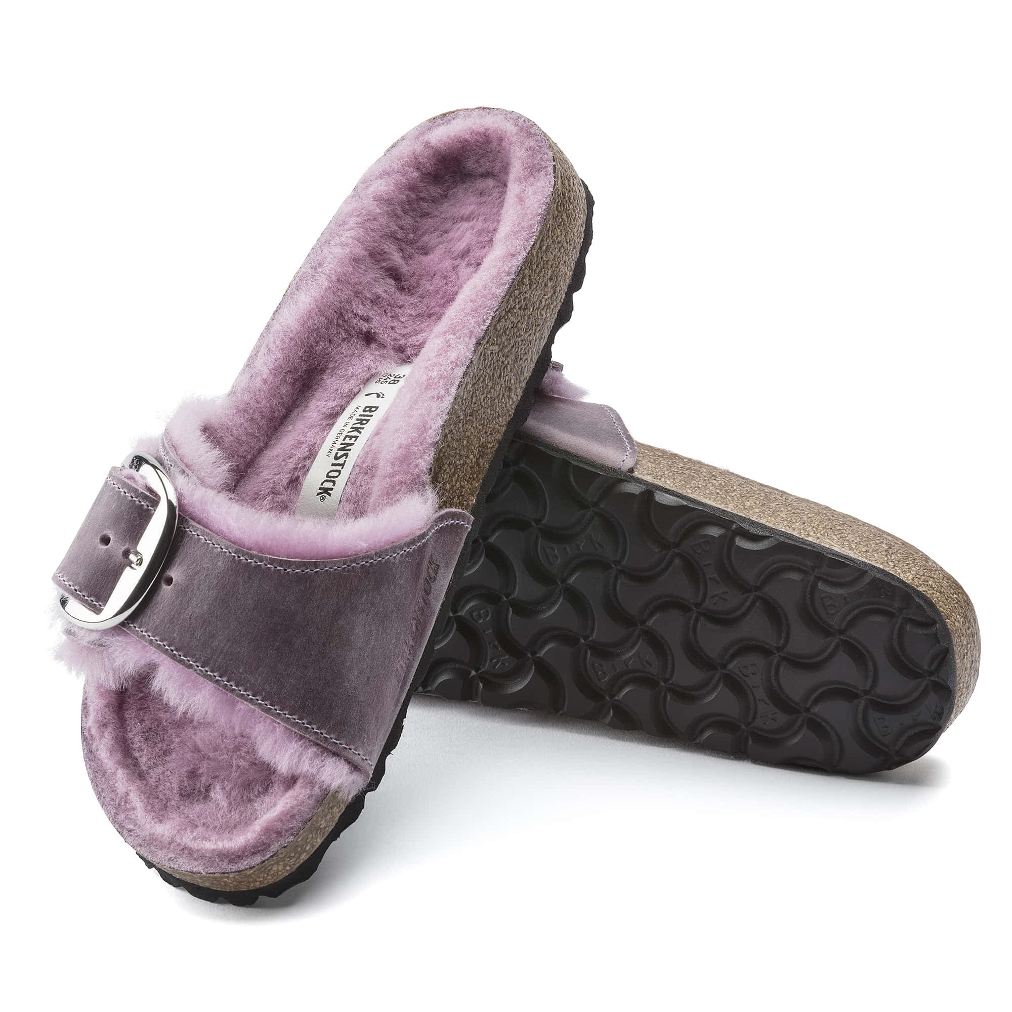 Madrid Big Buckle Shearling Oiled Leather - Image 2