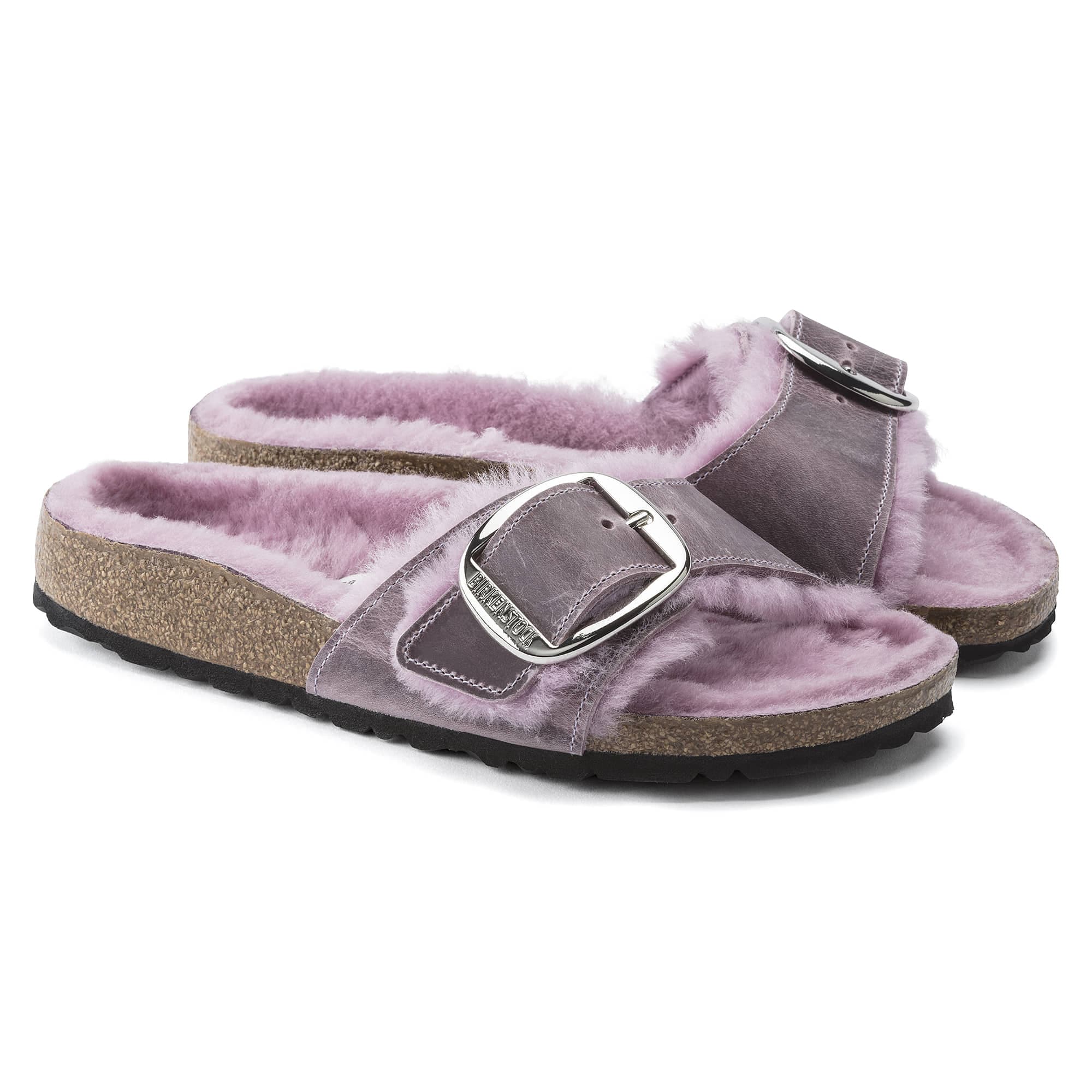 Madrid Big Buckle Shearling Oiled Leather - Image 4