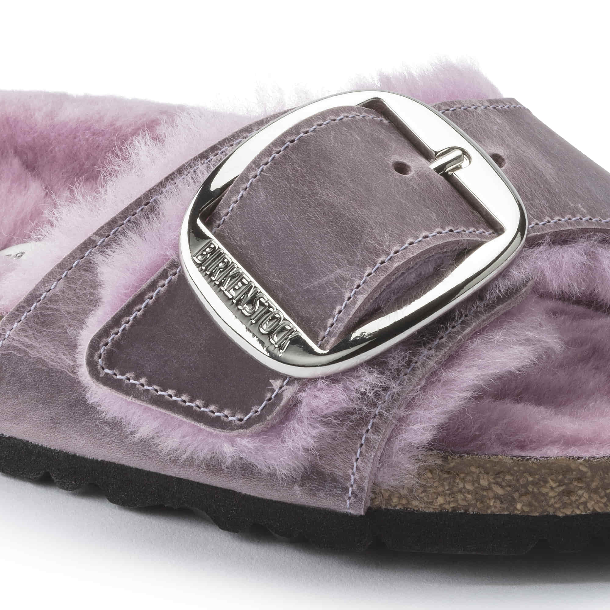 Madrid Big Buckle Shearling Oiled Leather - Image 6