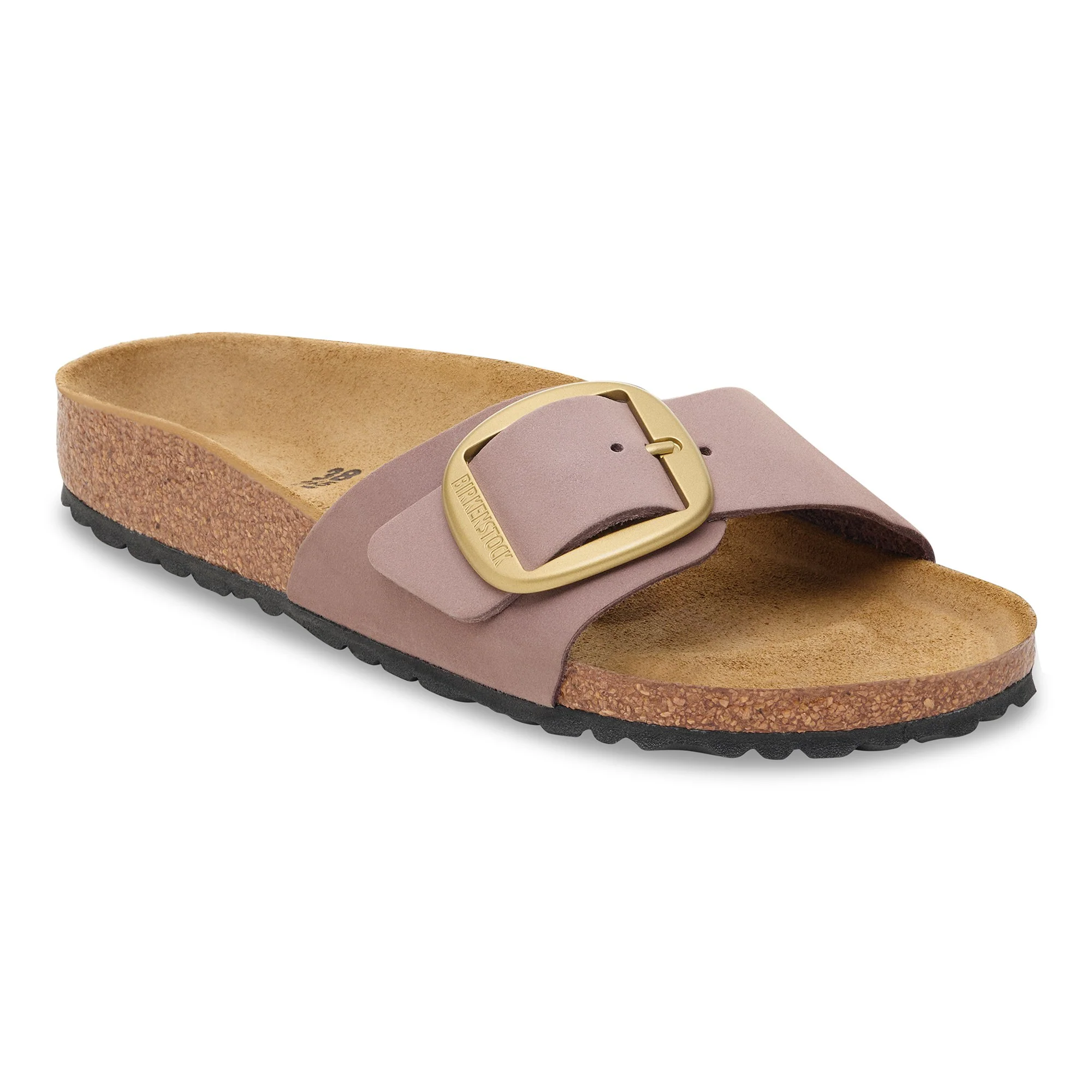 Madrid Big Buckle Nubuk Leather Faded Purple