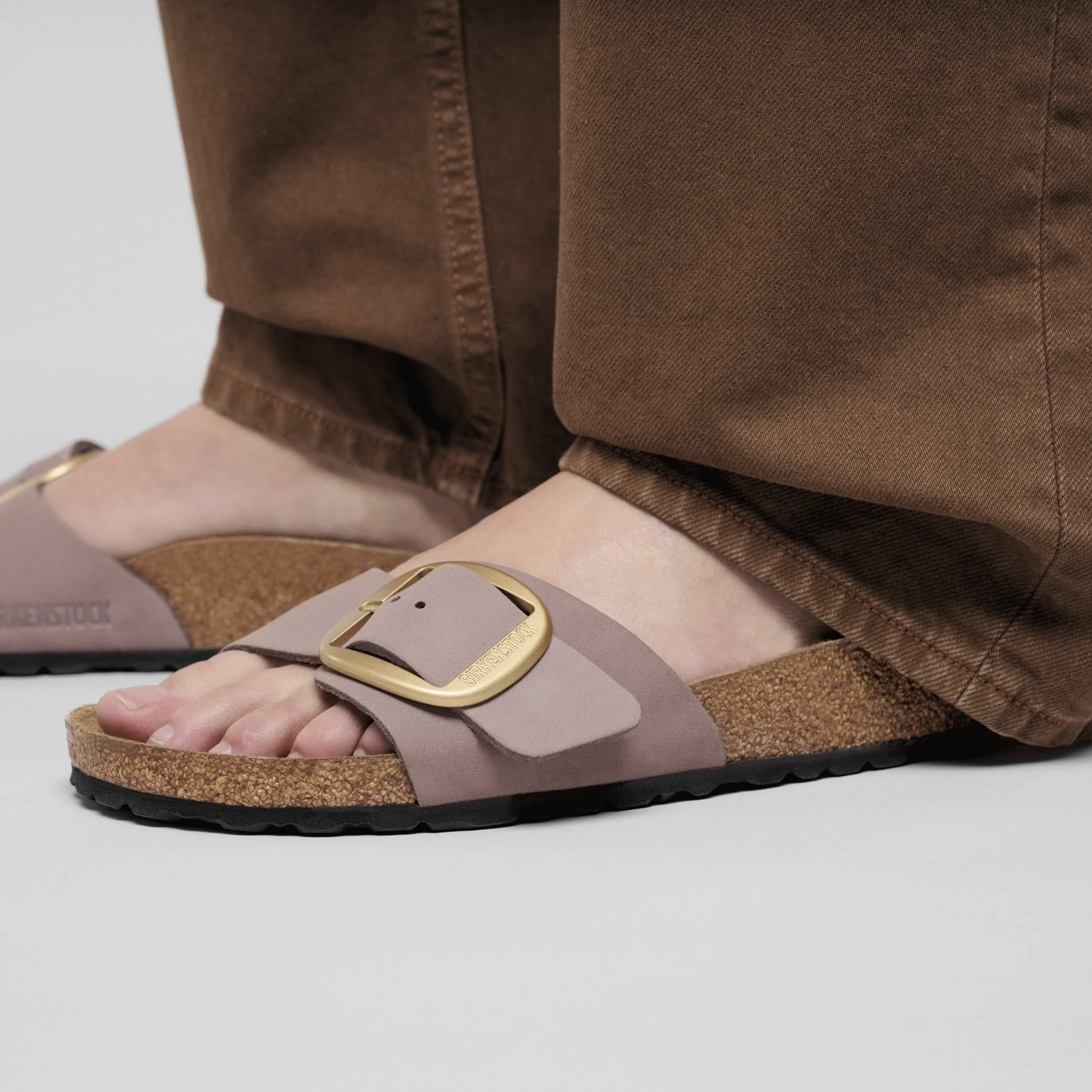 Madrid Big Buckle Nubuk Leather Faded Purple - Image 8